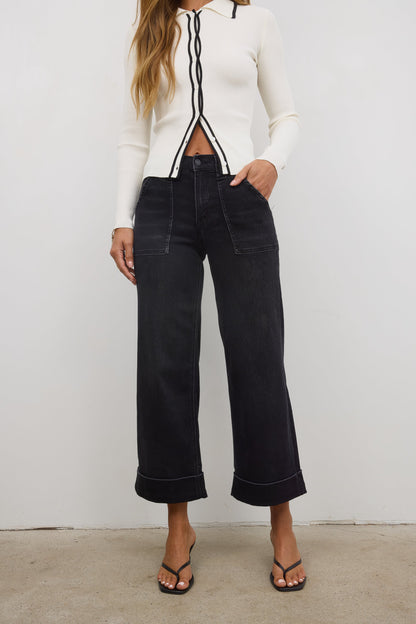 Kayden Cuffed Wide Leg Jeans - FINAL SALE