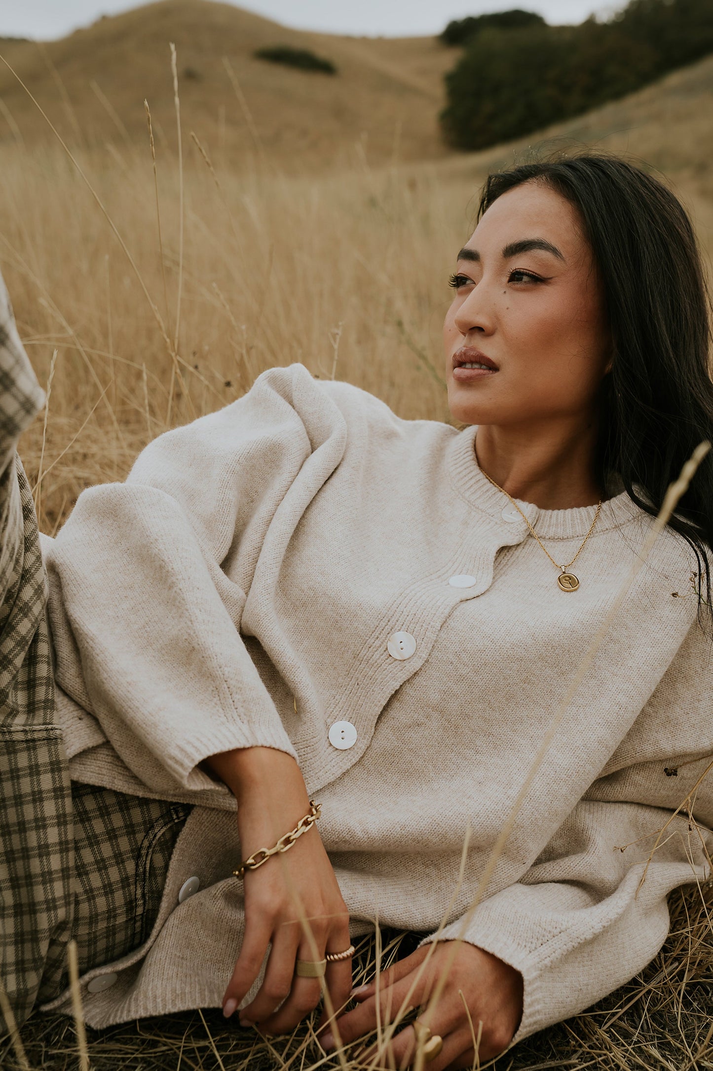 Kaia Knit Cardigan in Oatmeal