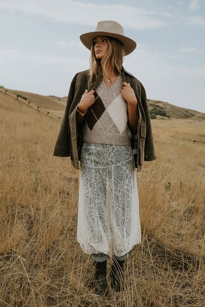 Jessie Sweater Vest in Taupe - FINAL SALE