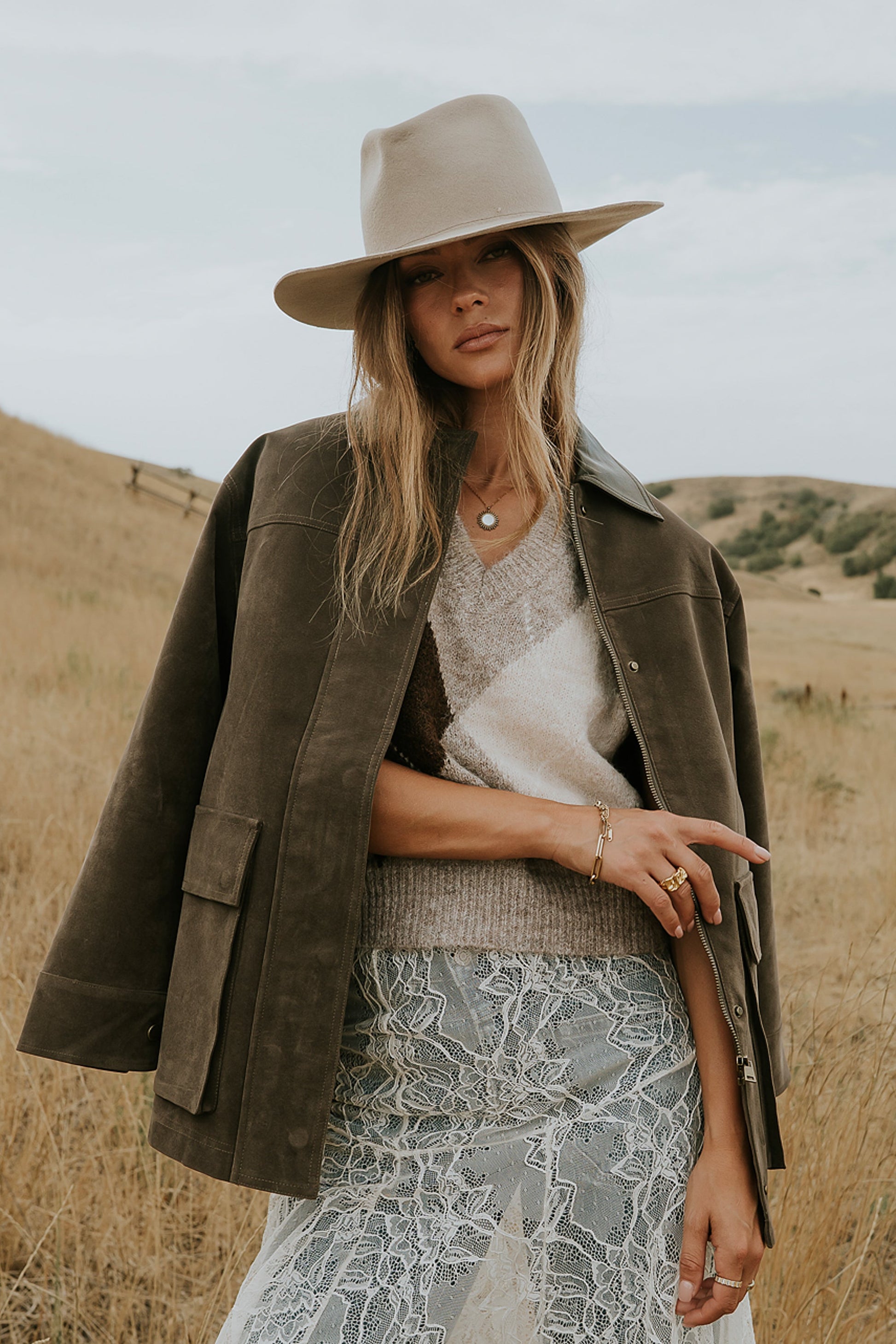 Jessie Sweater Vest in Taupe - FINAL SALE