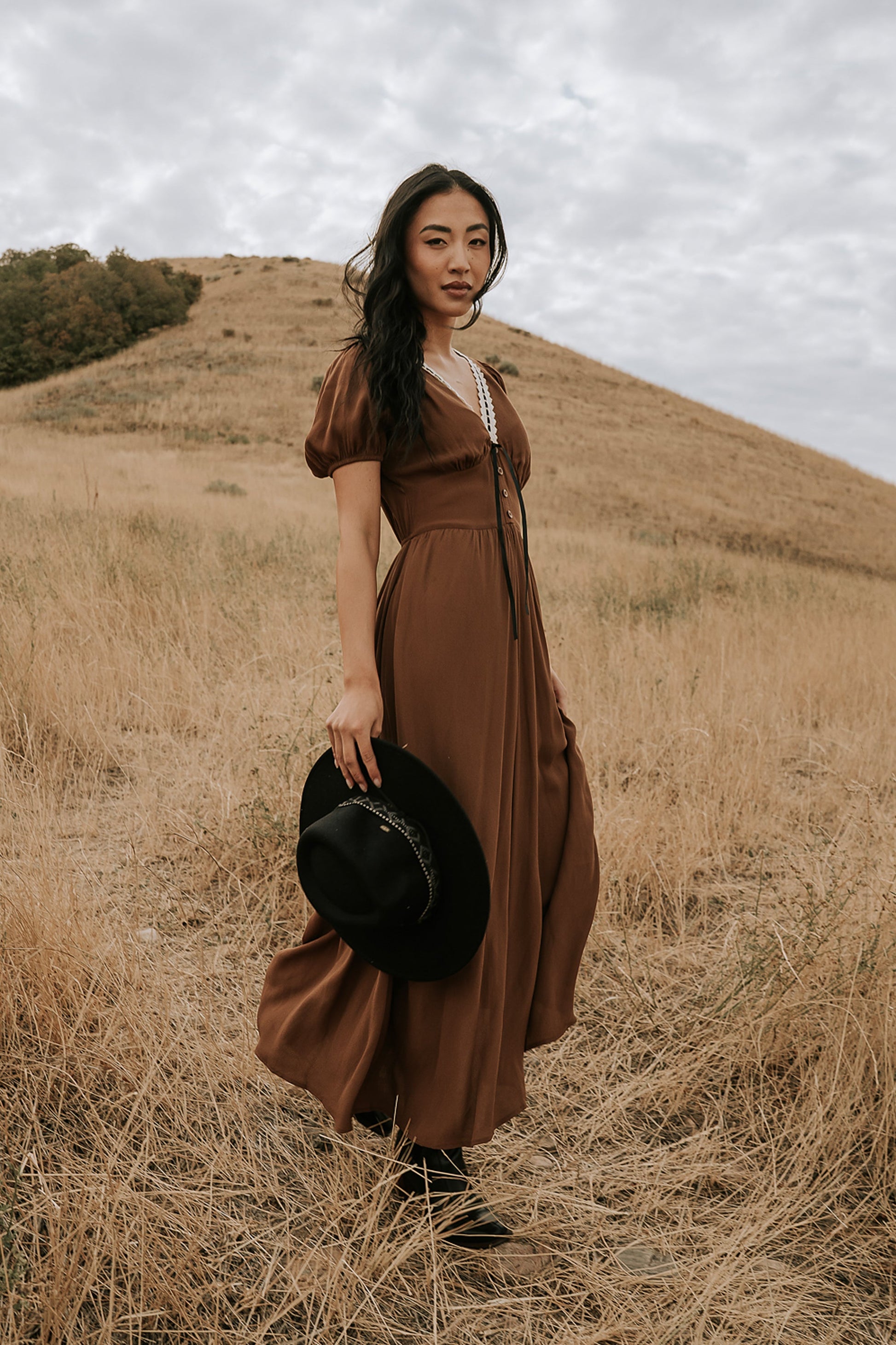 Kaydence Maxi Dress in Brown - FINAL SALE