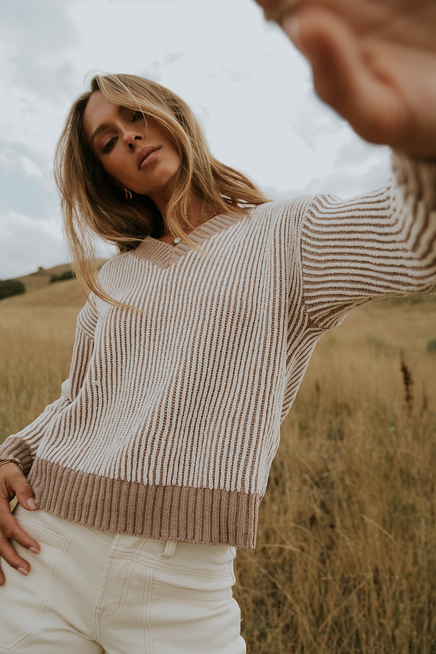 Glinda Knit Sweater in Brown - FINAL SALE