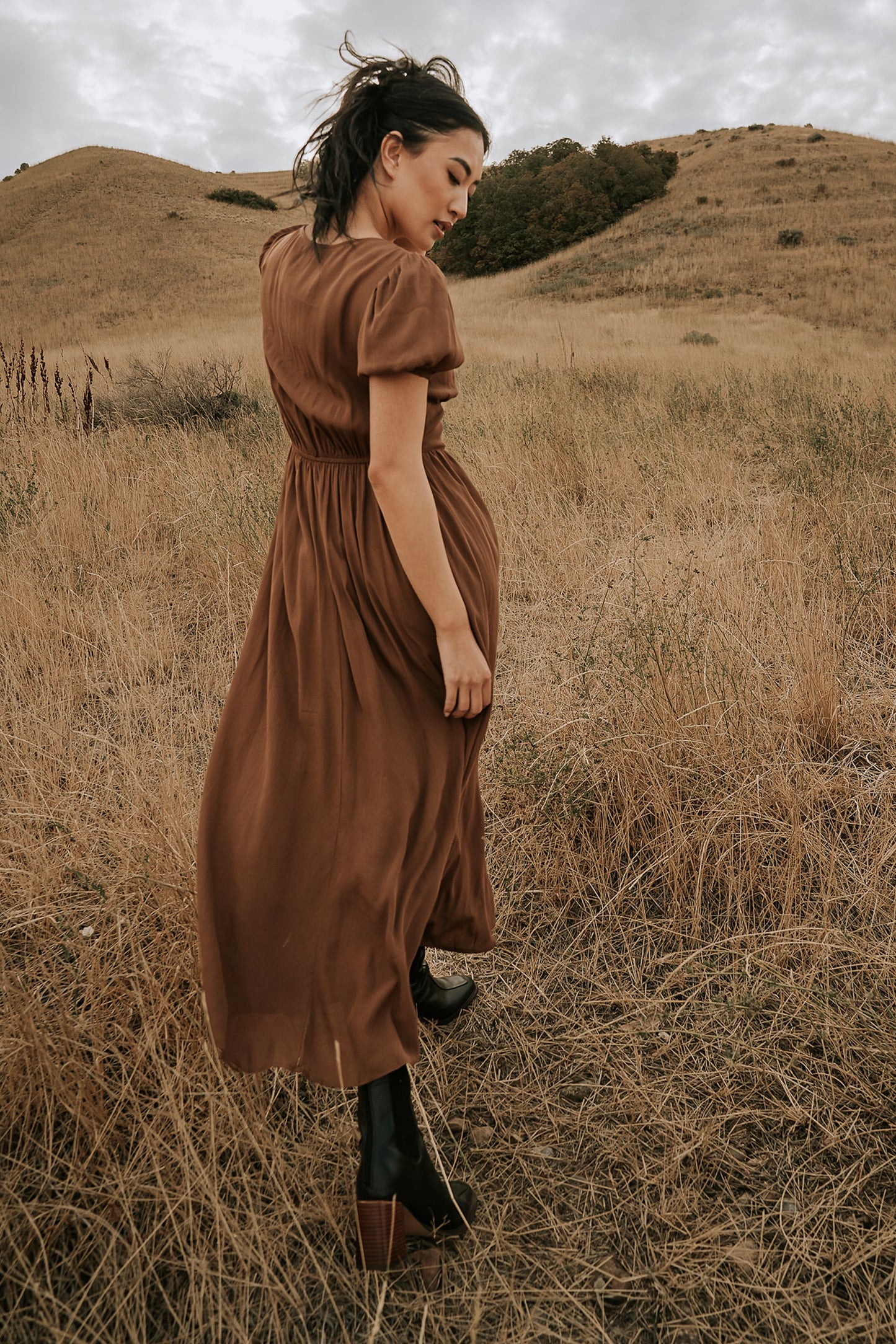 Kaydence Maxi Dress in Brown - FINAL SALE