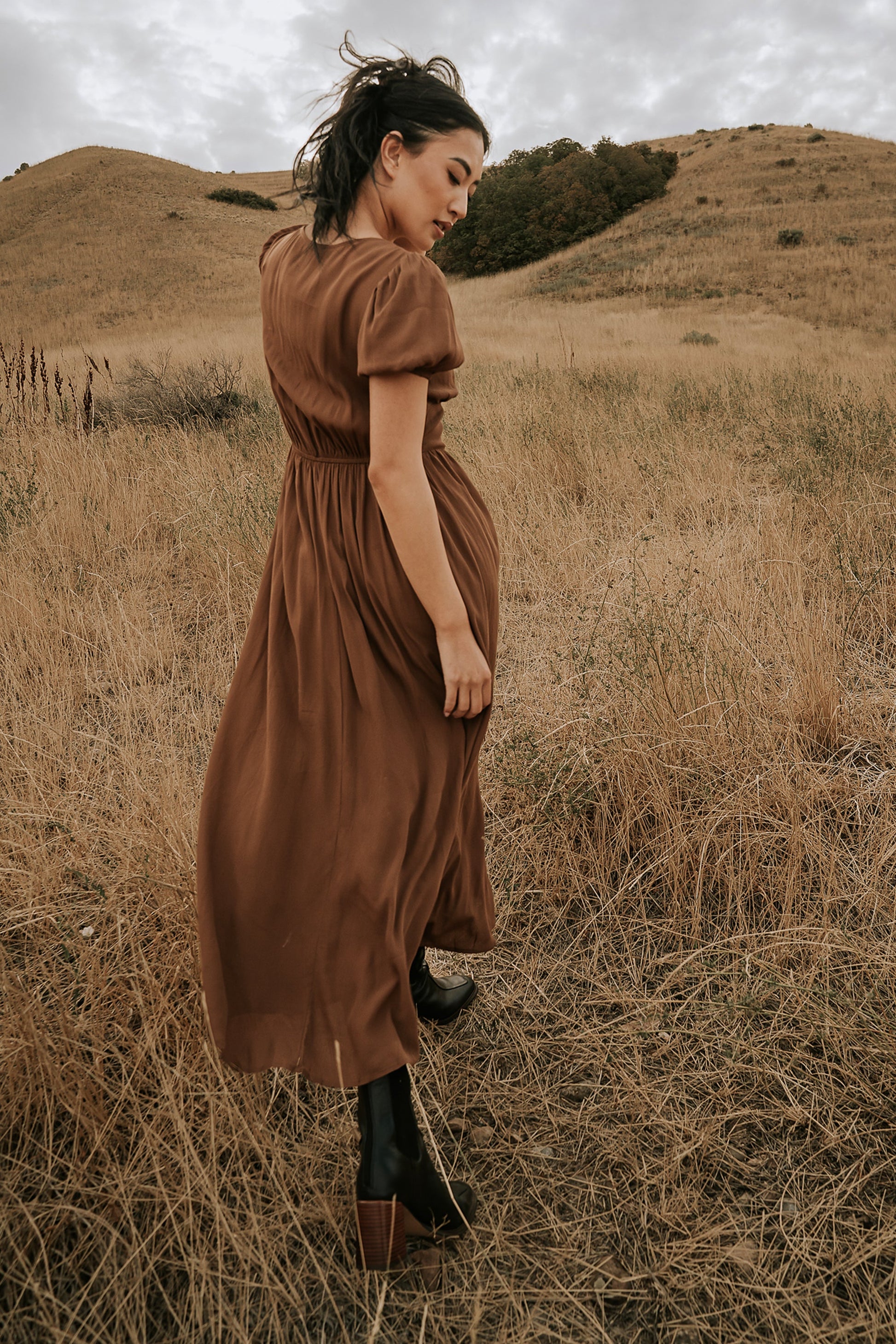 Kaydence Maxi Dress in Brown - FINAL SALE