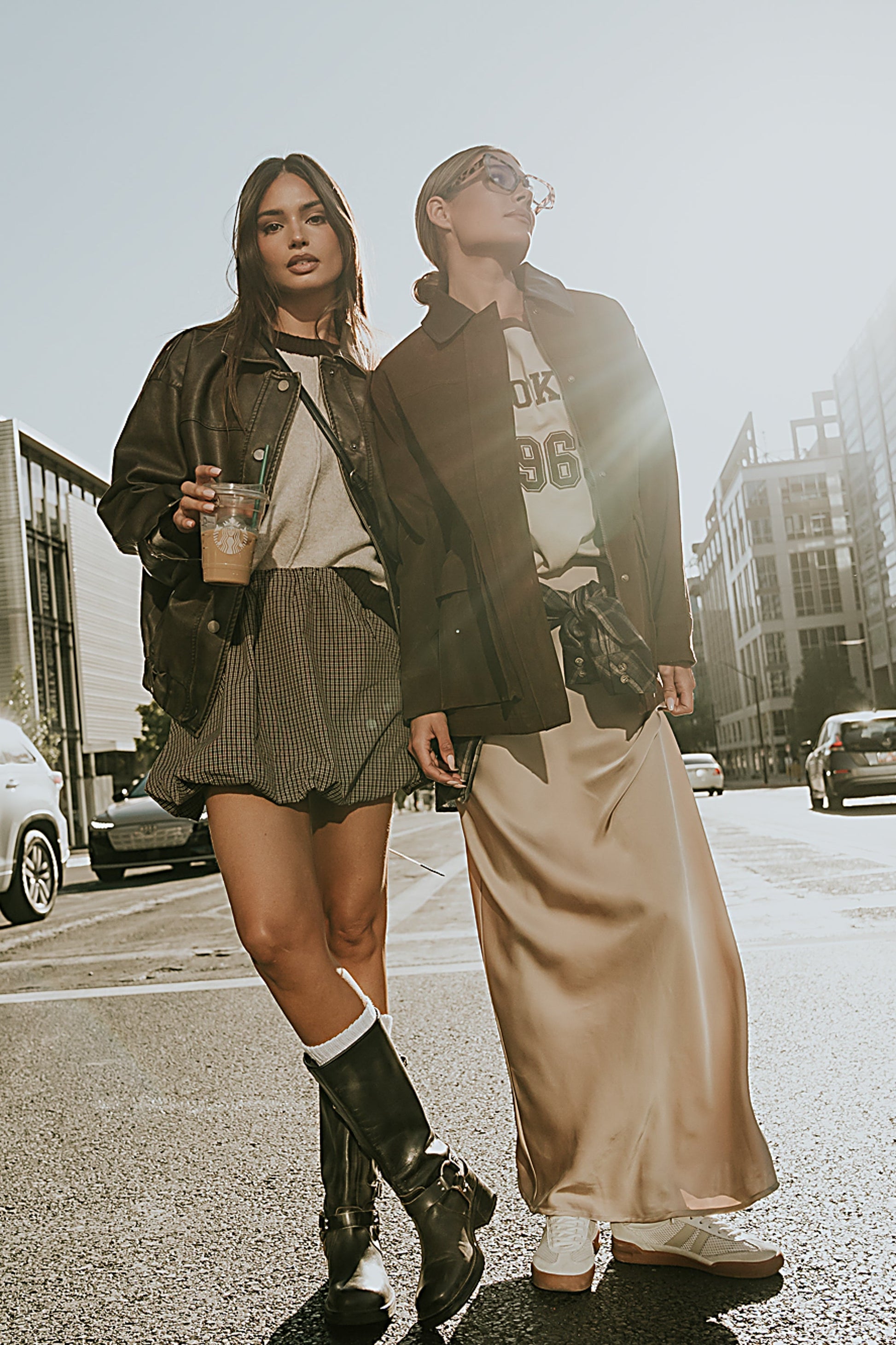 Robbin Satin Maxi Skirt in Tan - FINAL SALE