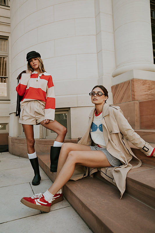 Kenzie Striped Sweater in Red - FINAL SALE