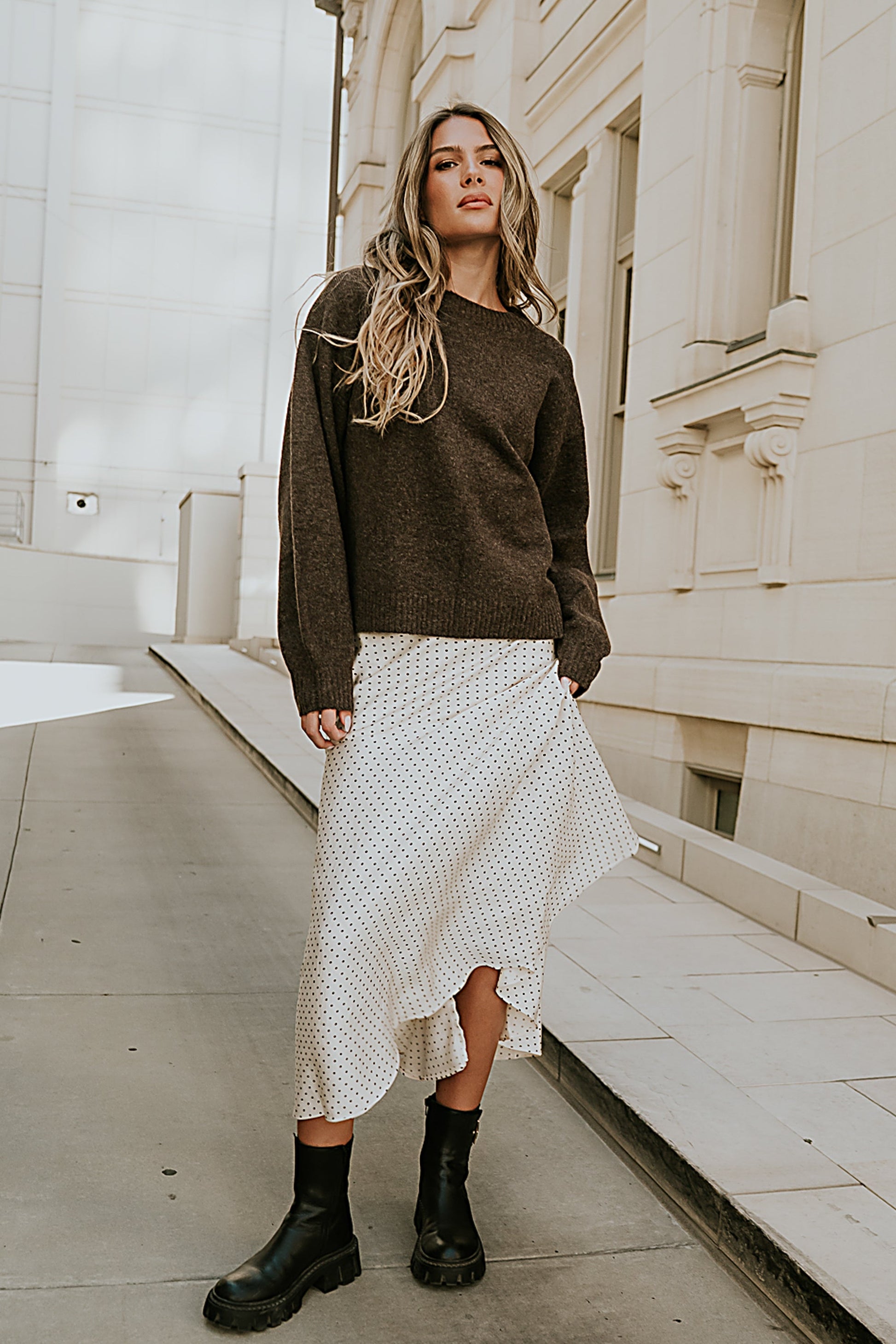 Everly Satin Midi Skirt - FINAL SALE