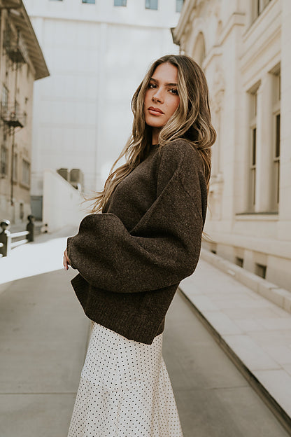Josey Oversized Sweater in Brown - FINAL SALE