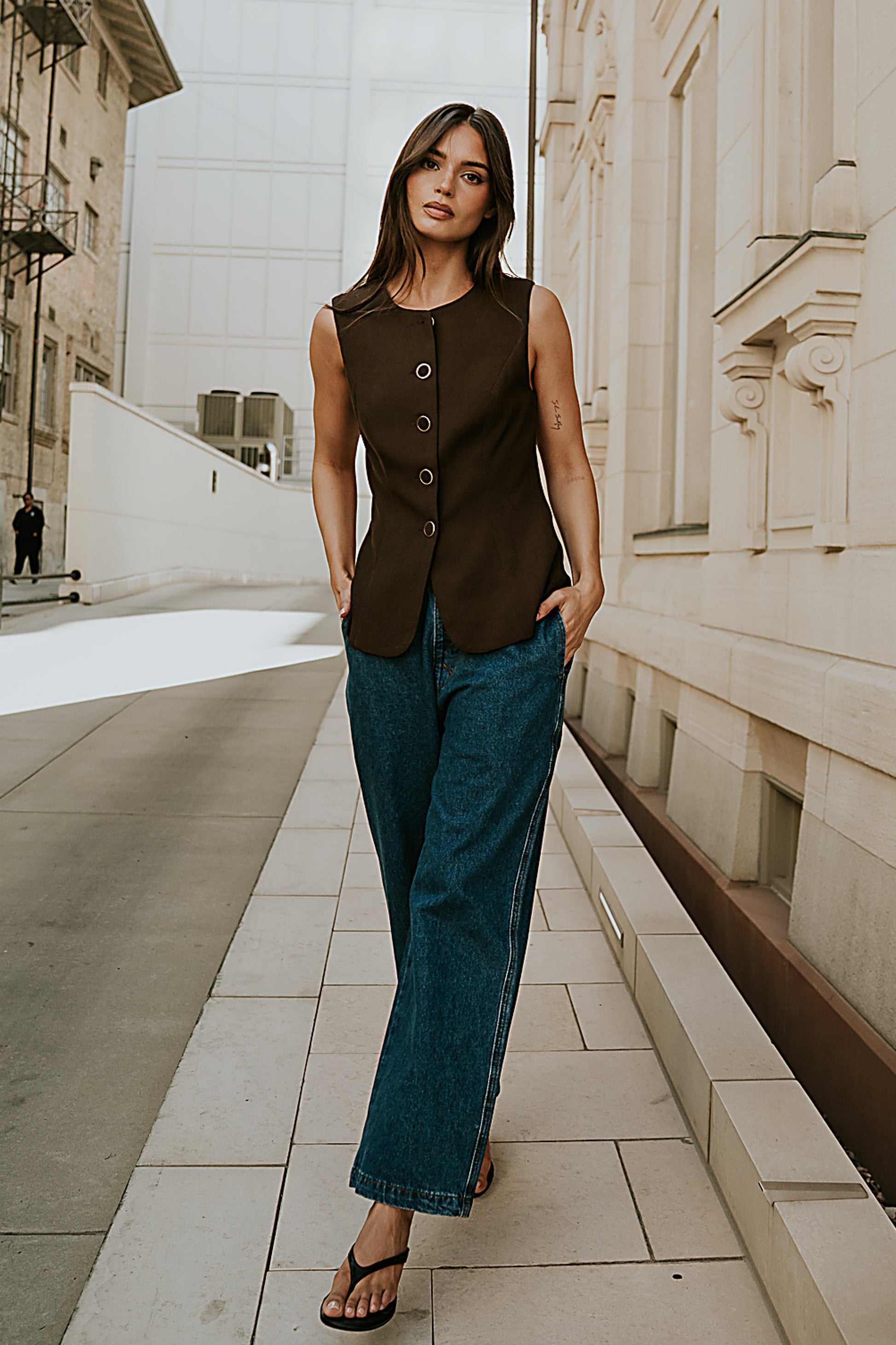 Penny Button Up Vest - FINAL SALE