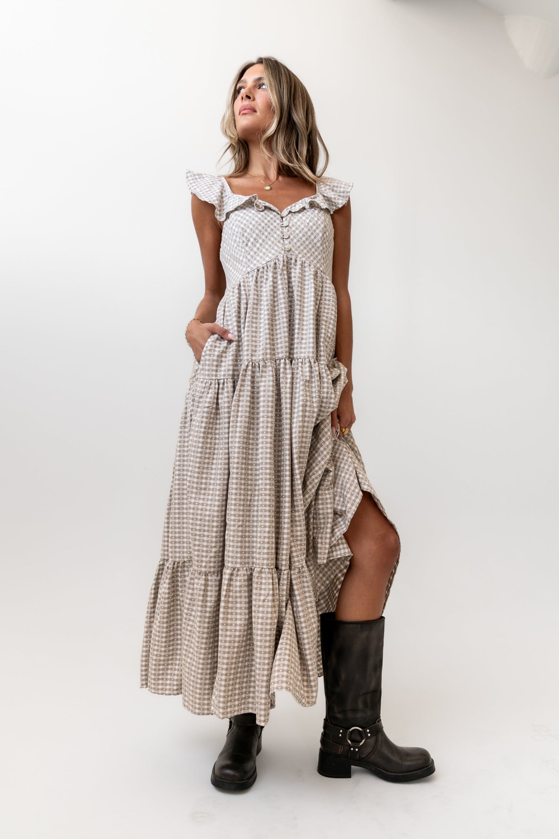Salome Gingham Maxi Dress - FINAL SALE