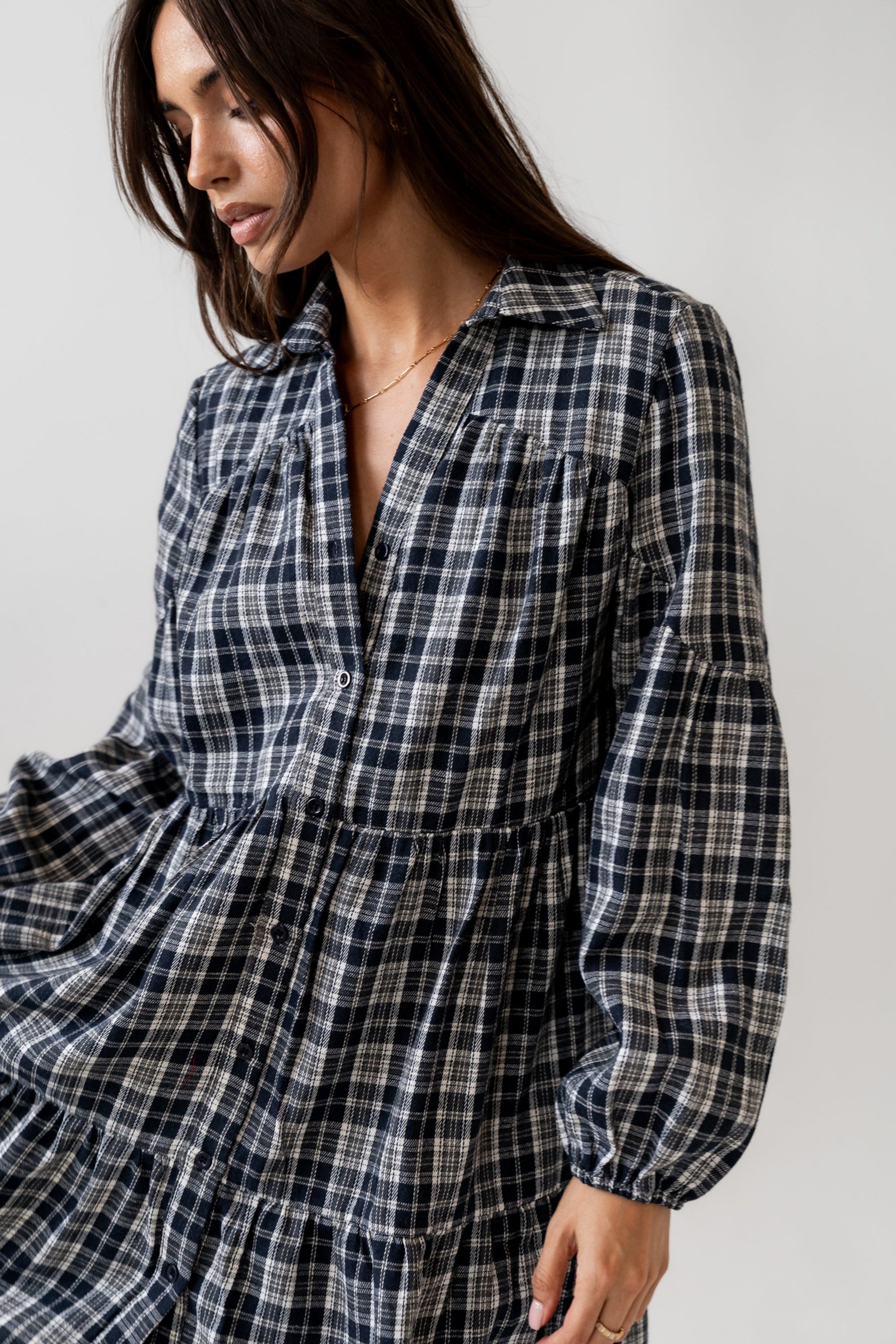 Autumn Plaid Mini Dress - FINAL SALE