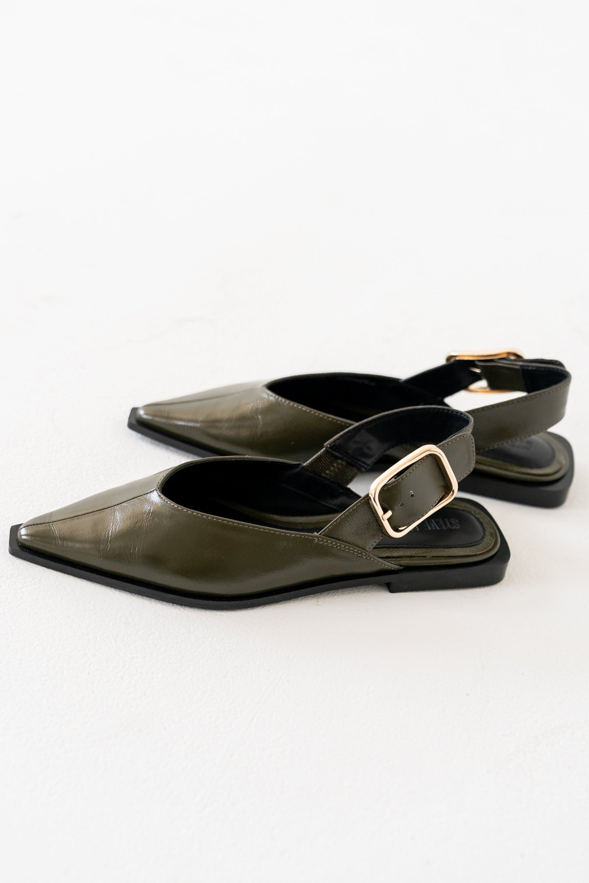 Steve Madden Shay Slingback Flats in Olive