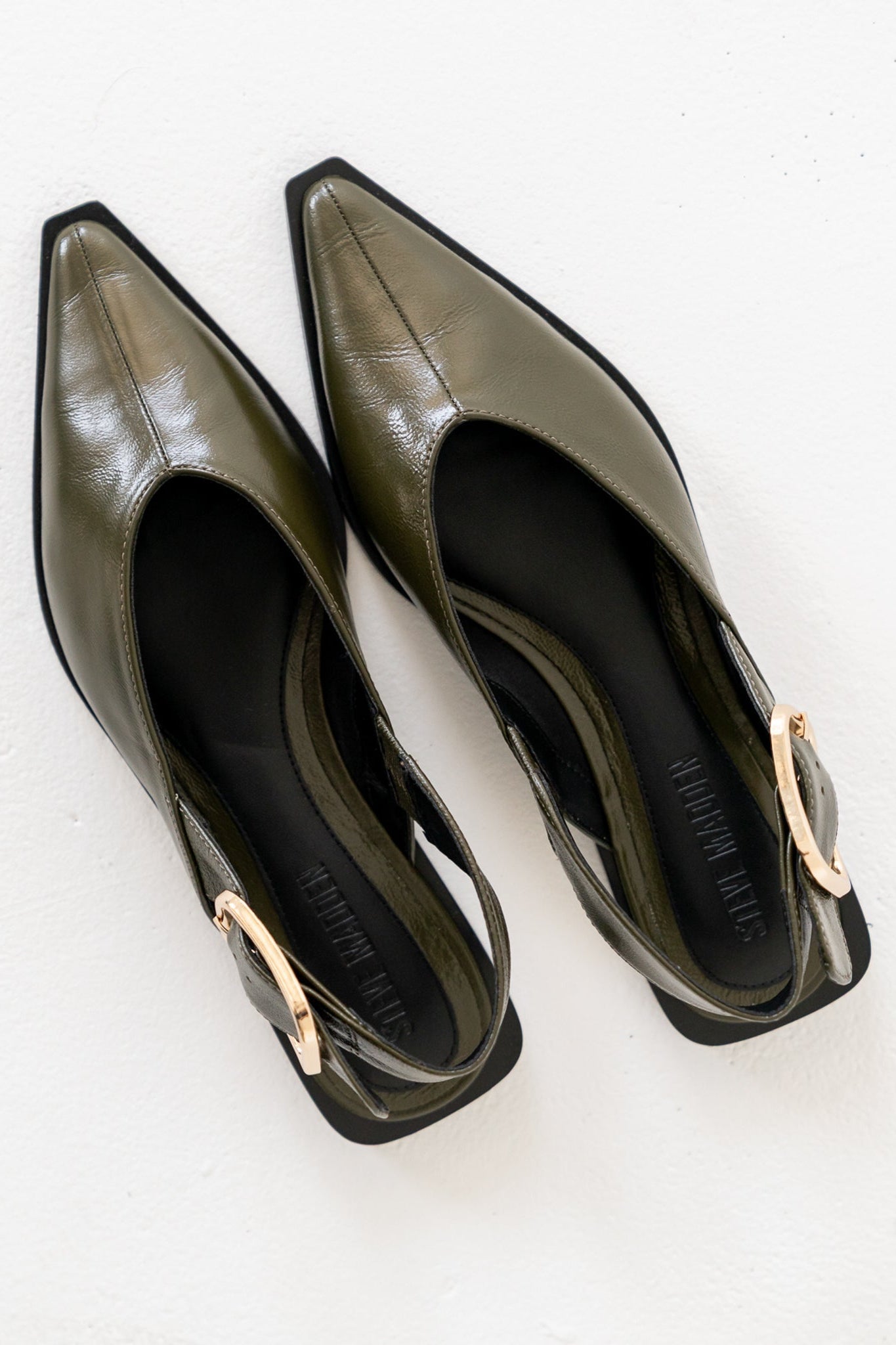 Steve Madden Shay Slingback Flats in Olive