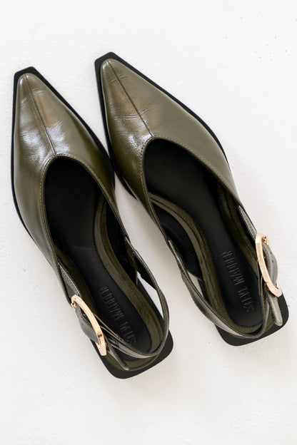 Steve Madden Shay Slingback Flats in Olive