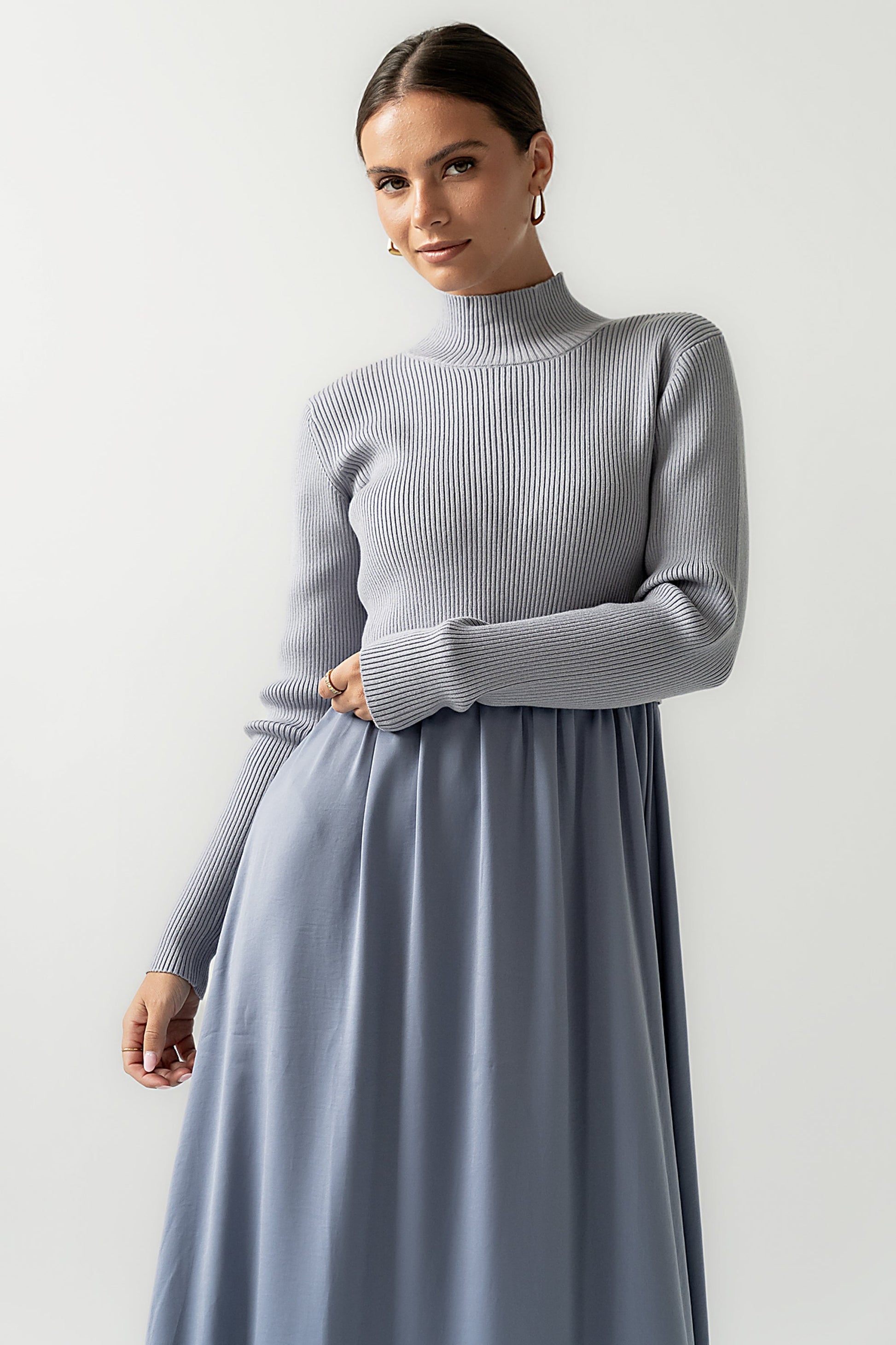Zeda Midi Dress in Blue - FINAL SALE