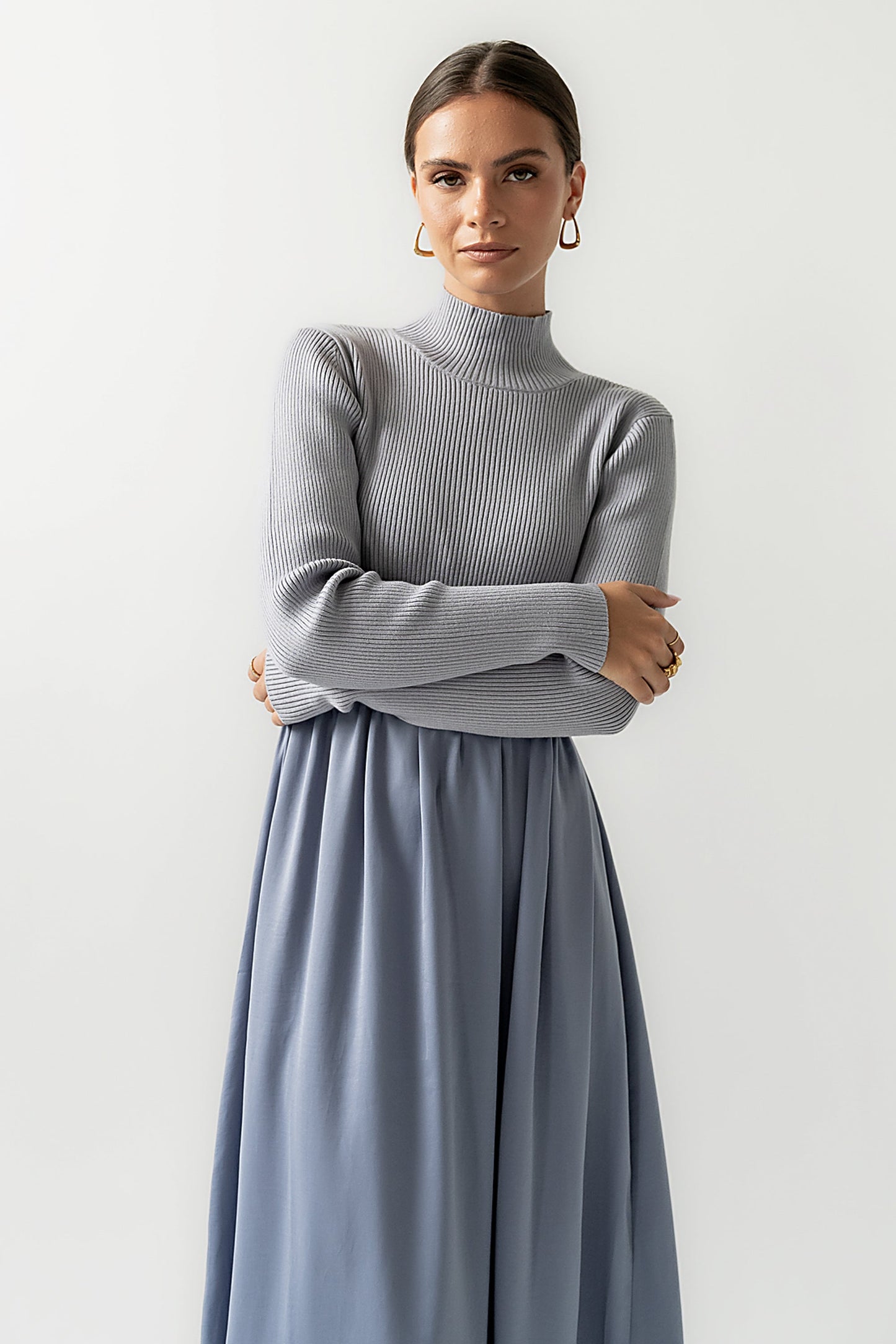 Zeda Midi Dress in Blue - FINAL SALE