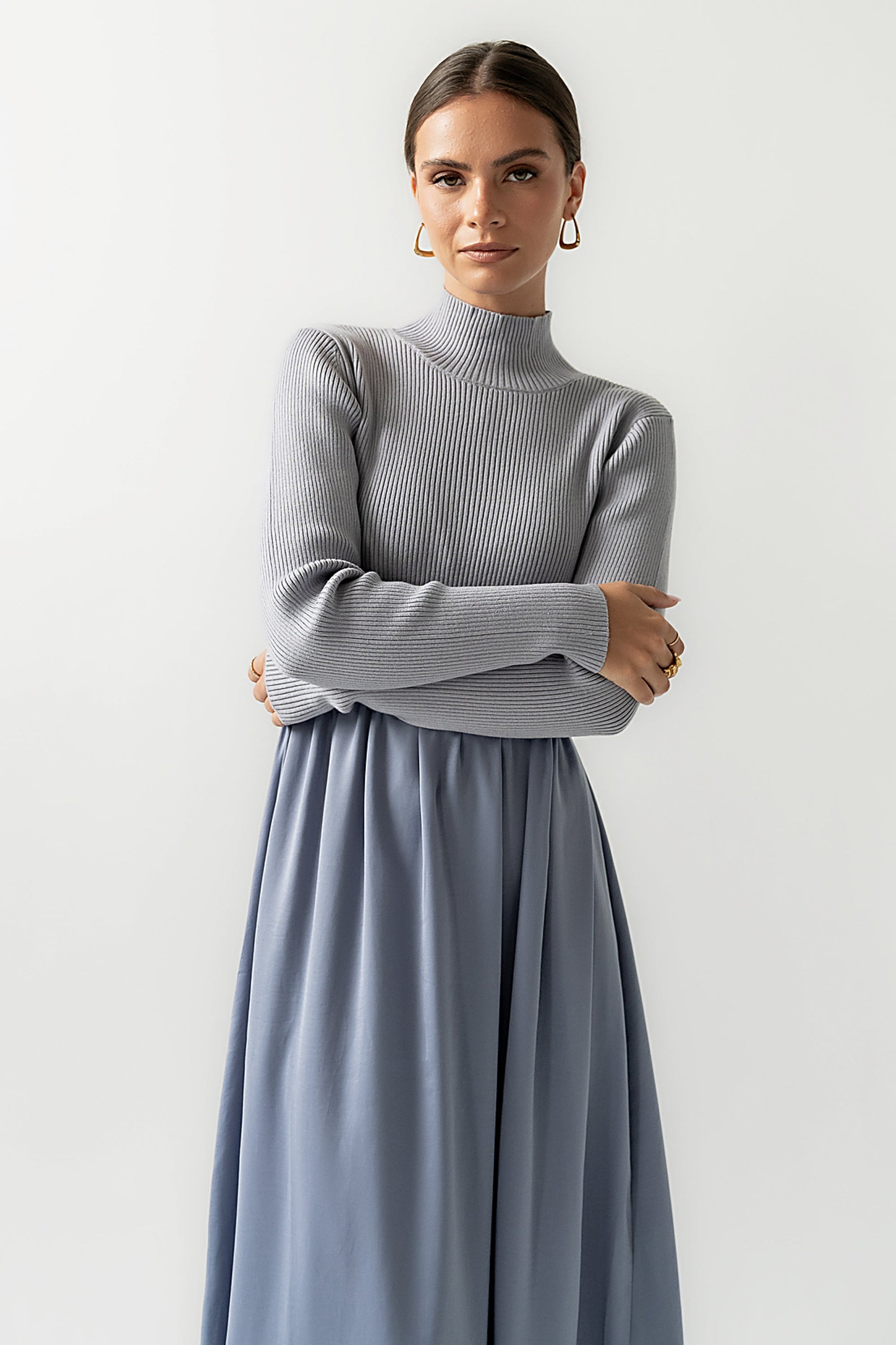 Zeda Midi Dress in Blue - FINAL SALE