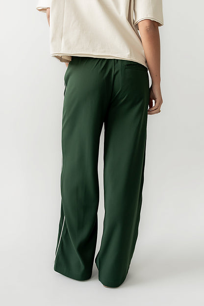 Emily Striped Wide Leg Pants in Green