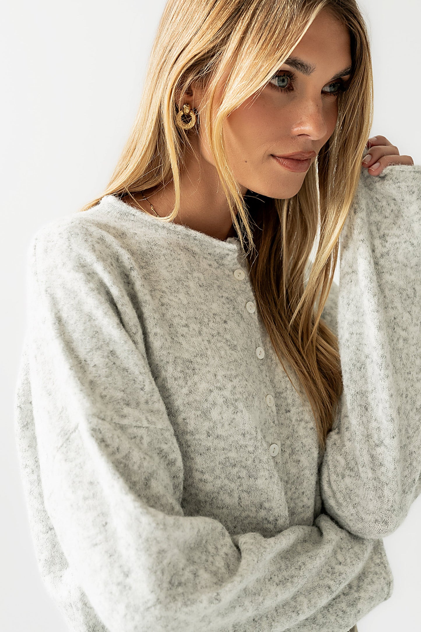 Maci Cardigan in Grey - FINAL SALE