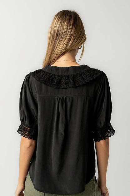 Zayne Button Up in Black