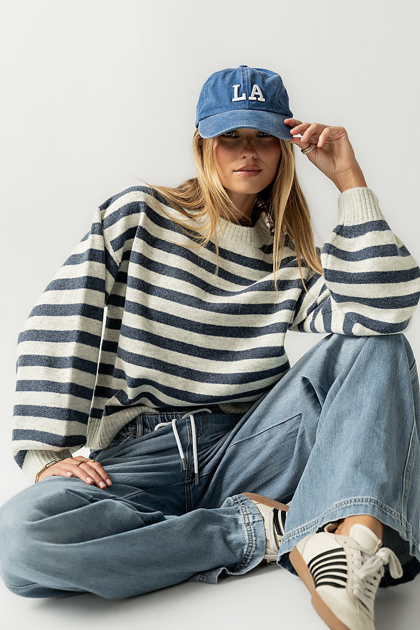 Josey Oversized Sweater in Blue - FINAL SALE