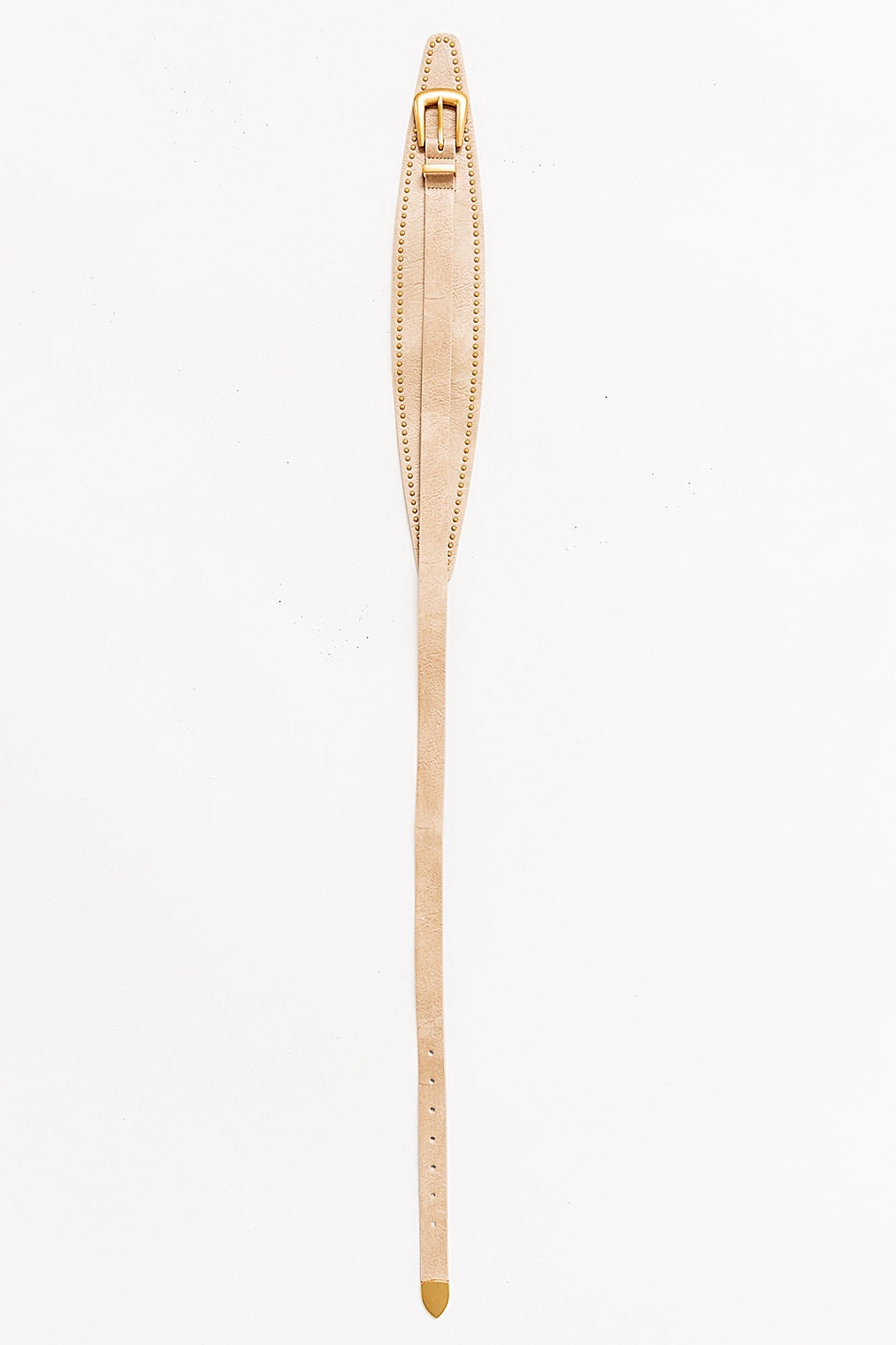 Jaylen Leather Sash Belt in Bone