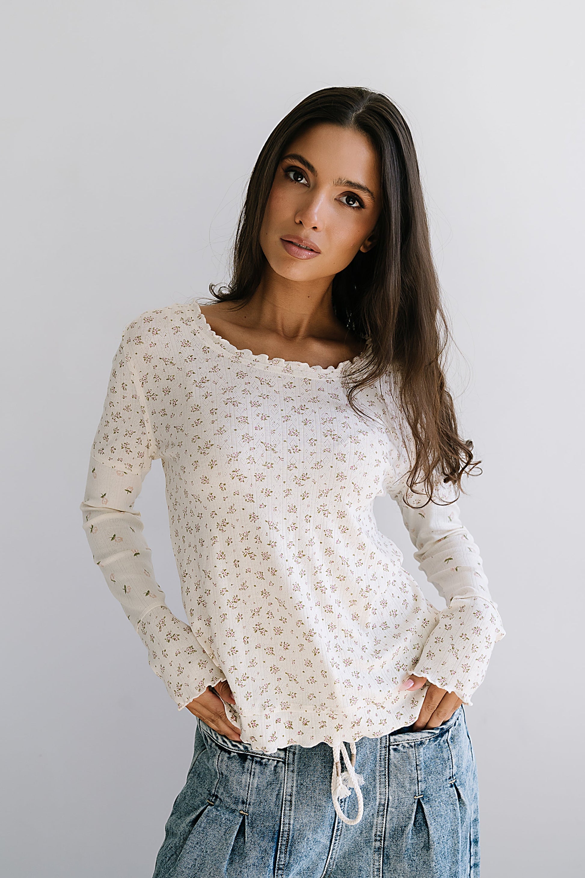 Mylo Floral Top in Blush - FINAL SALE