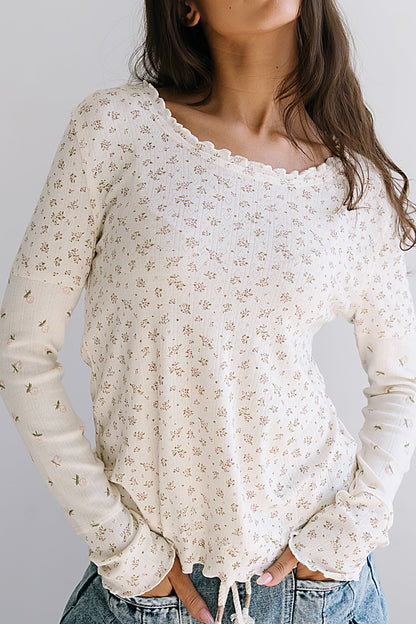 Mylo Floral Top in Blush - FINAL SALE