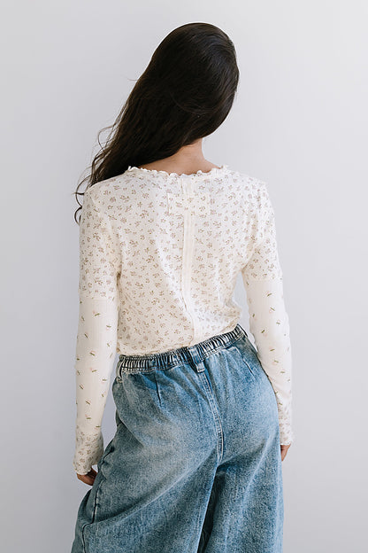 Mylo Floral Top in Blush - FINAL SALE
