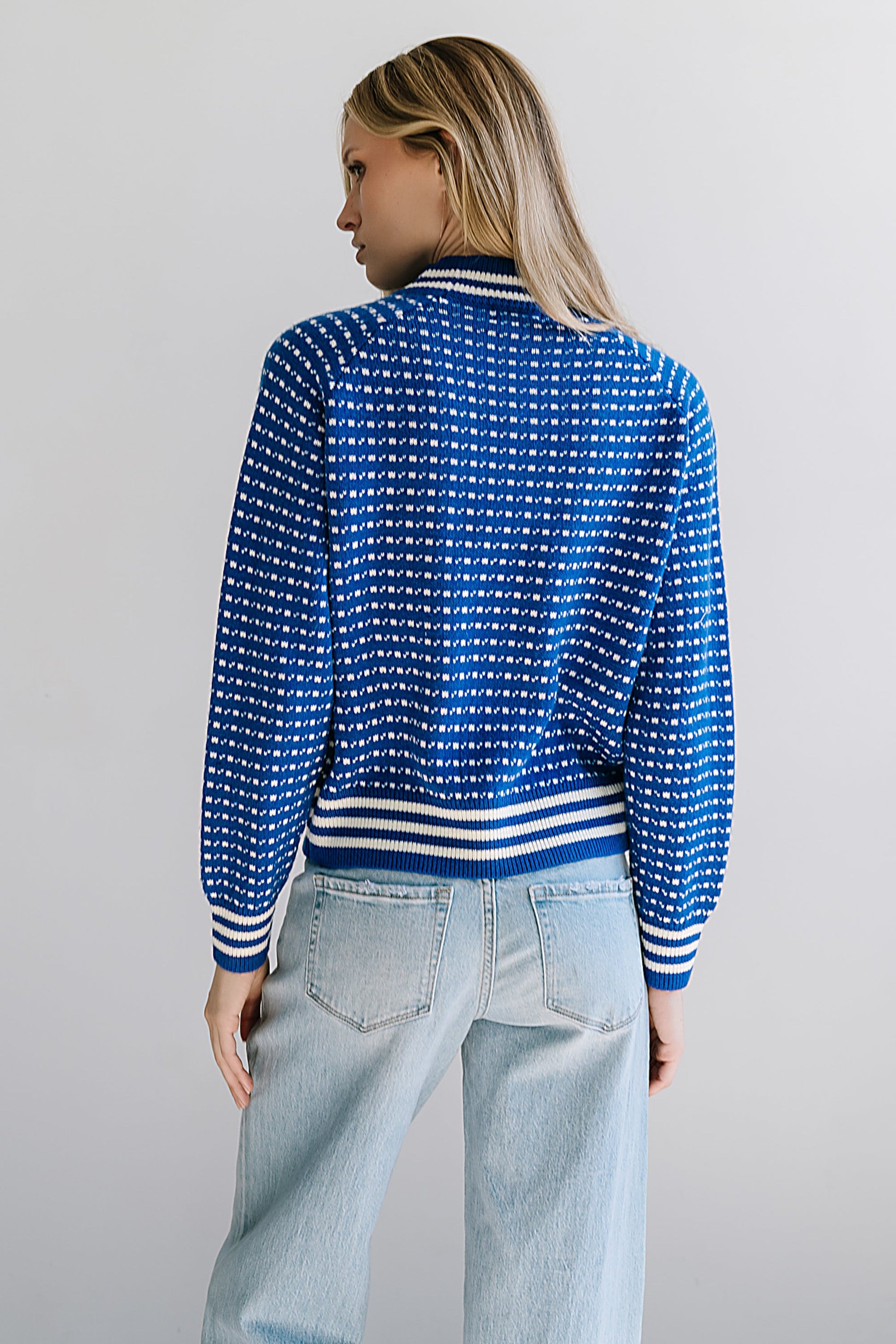 Monroe Knit Sweater in Blue - FINAL SALE