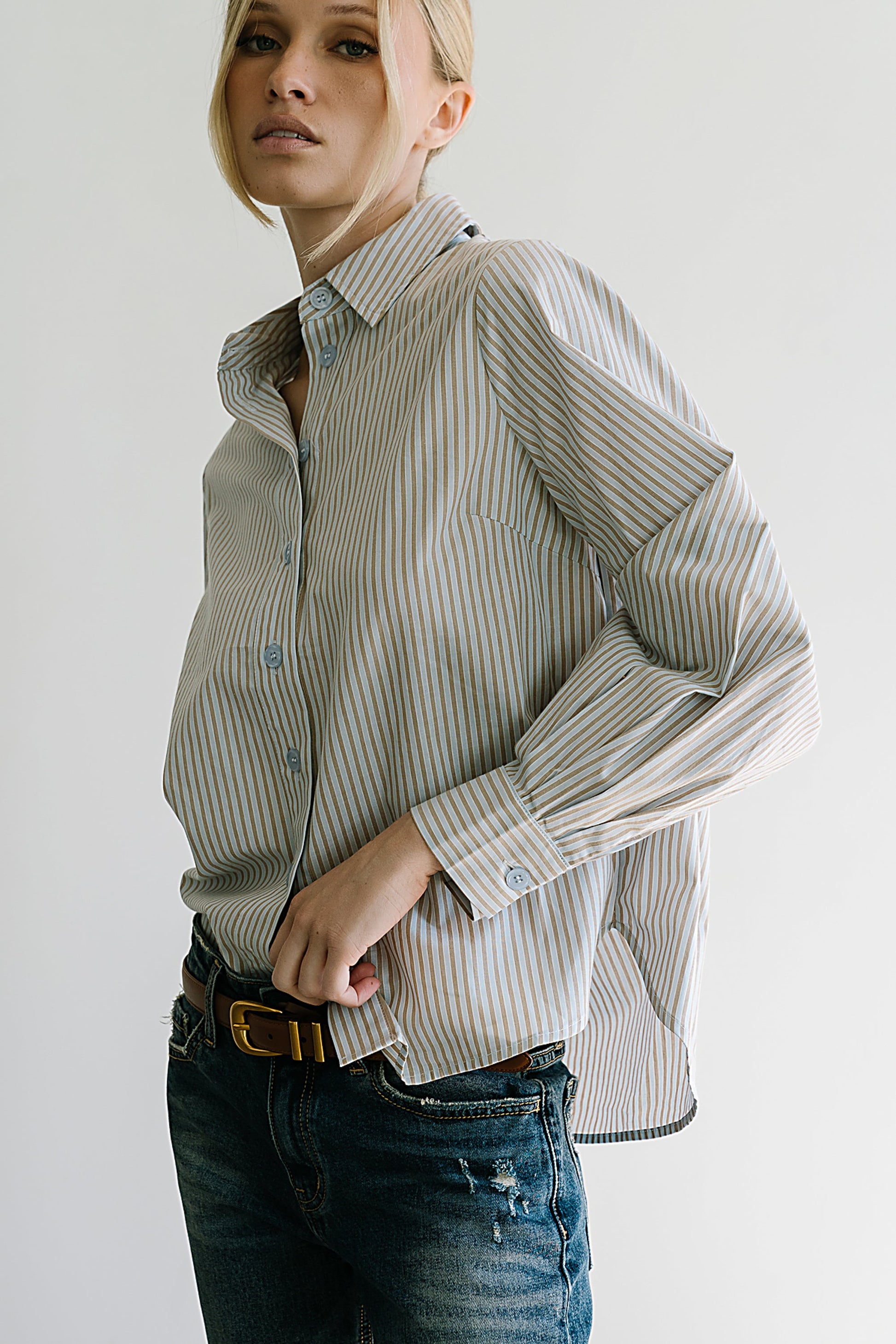 Ronnie Striped Button Up - FINAL SALE