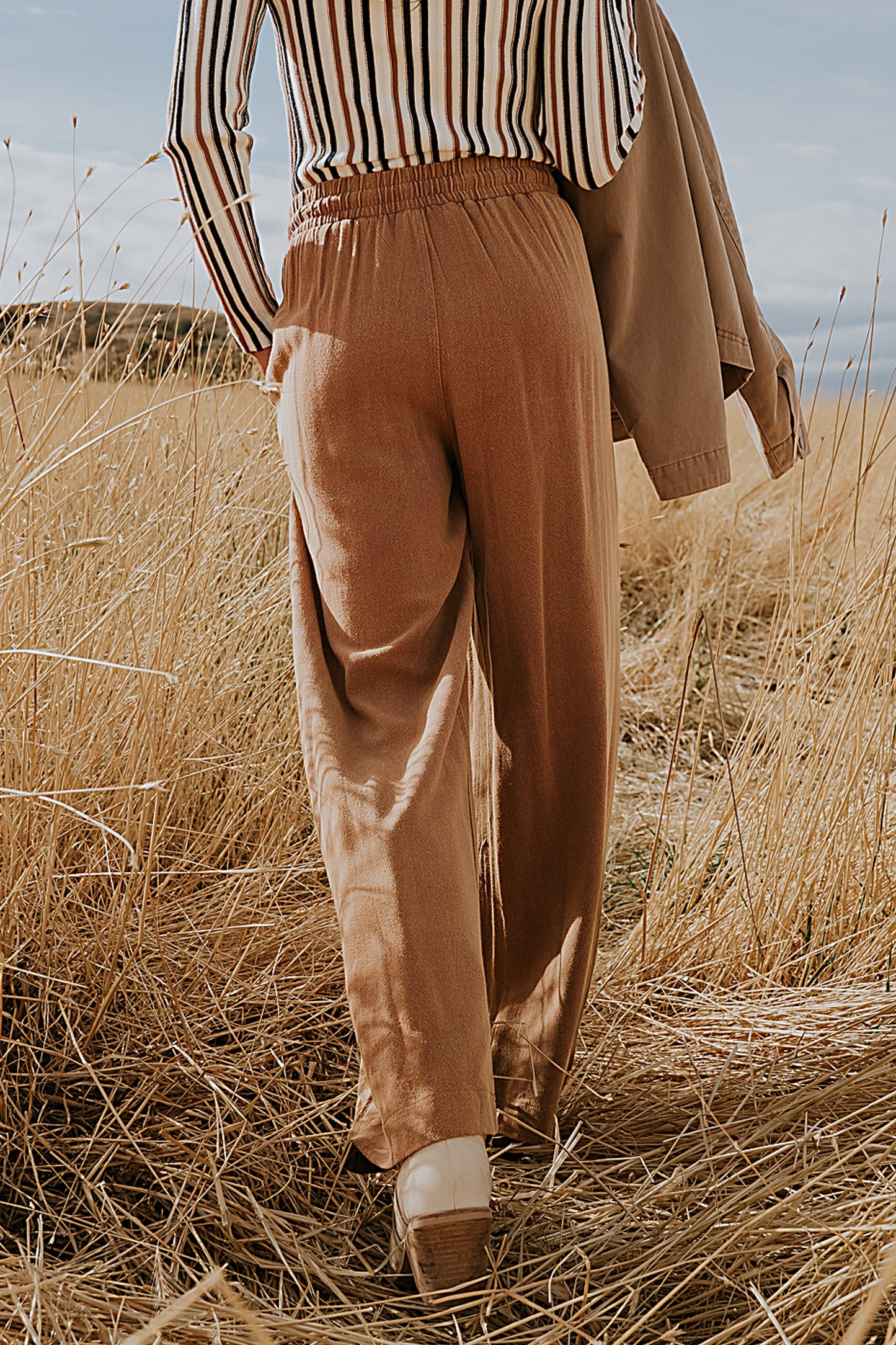Nico Wide Leg Pants in Rust - FINAL SALE