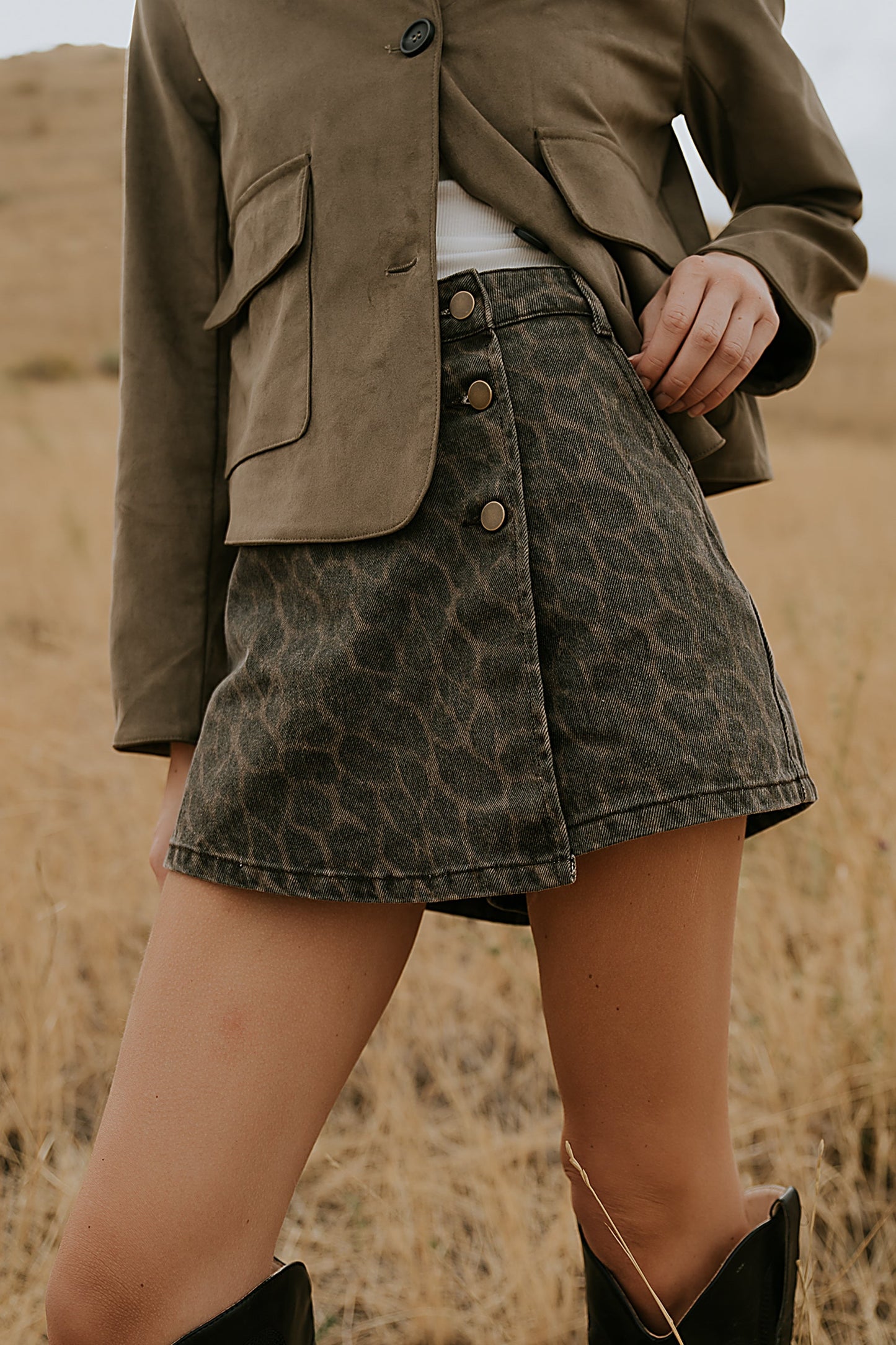 Luka Leopard Mini Skort - FINAL SALE