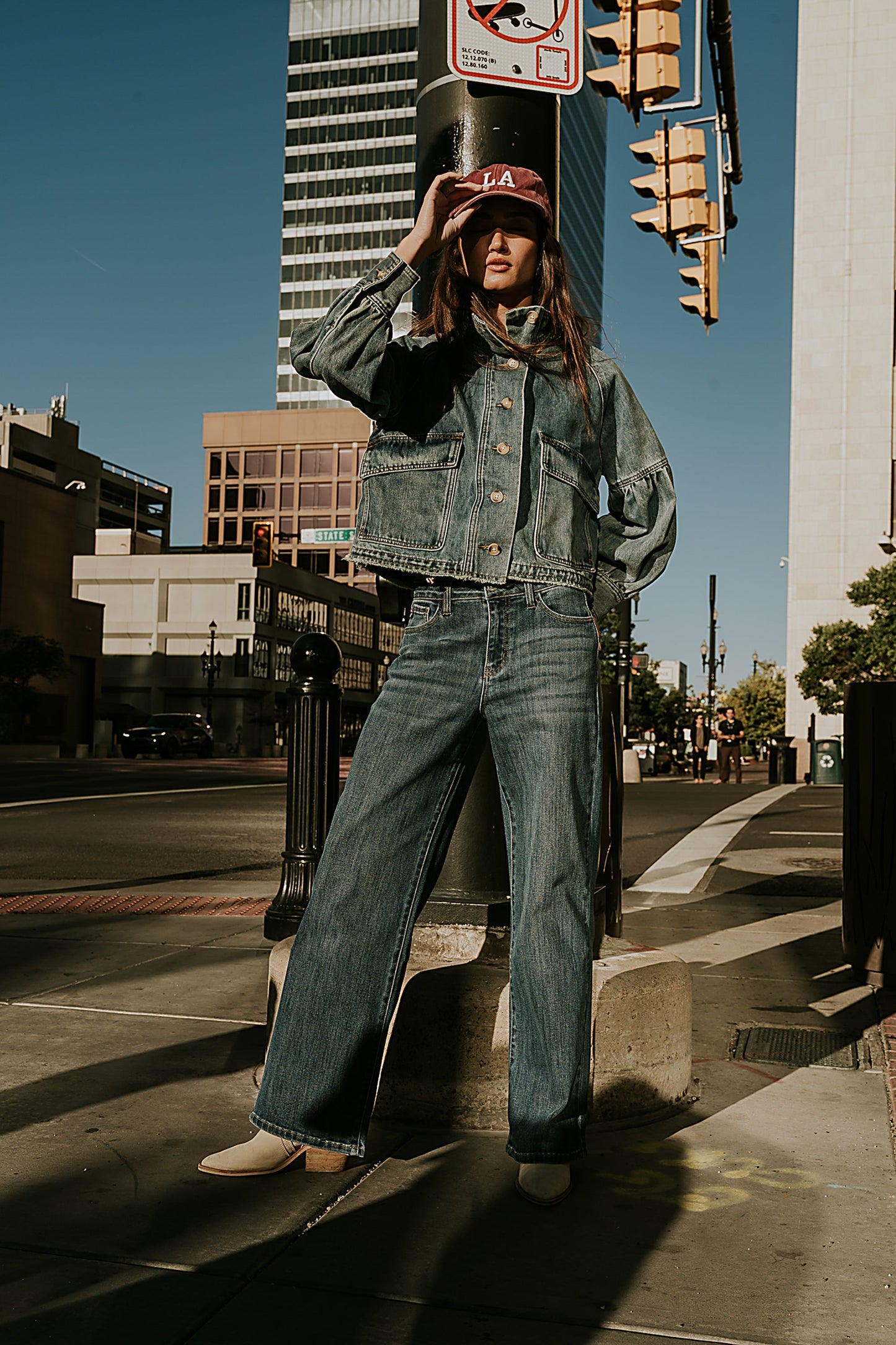 Sasha Denim Jacket in Medium Wash