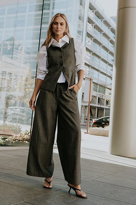 Arden Herringbone Vest