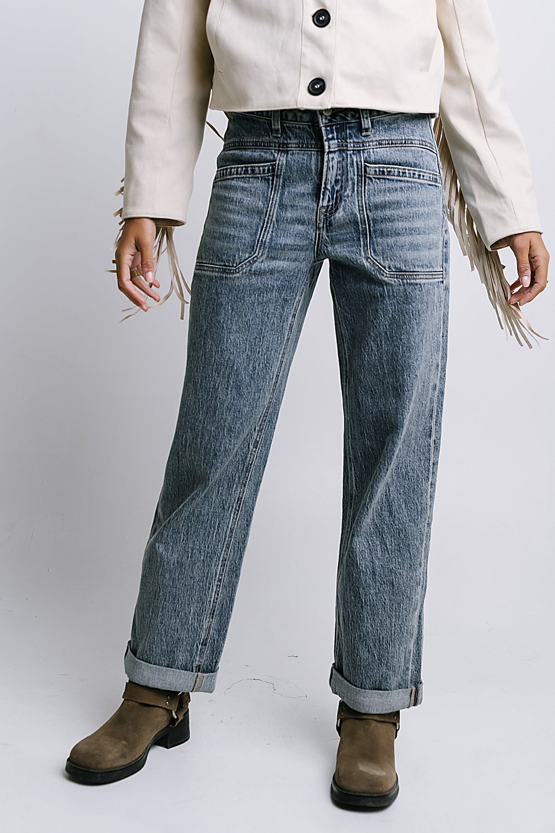 Amber Wide Leg Jeans in Medium Wash - FINAL SALE