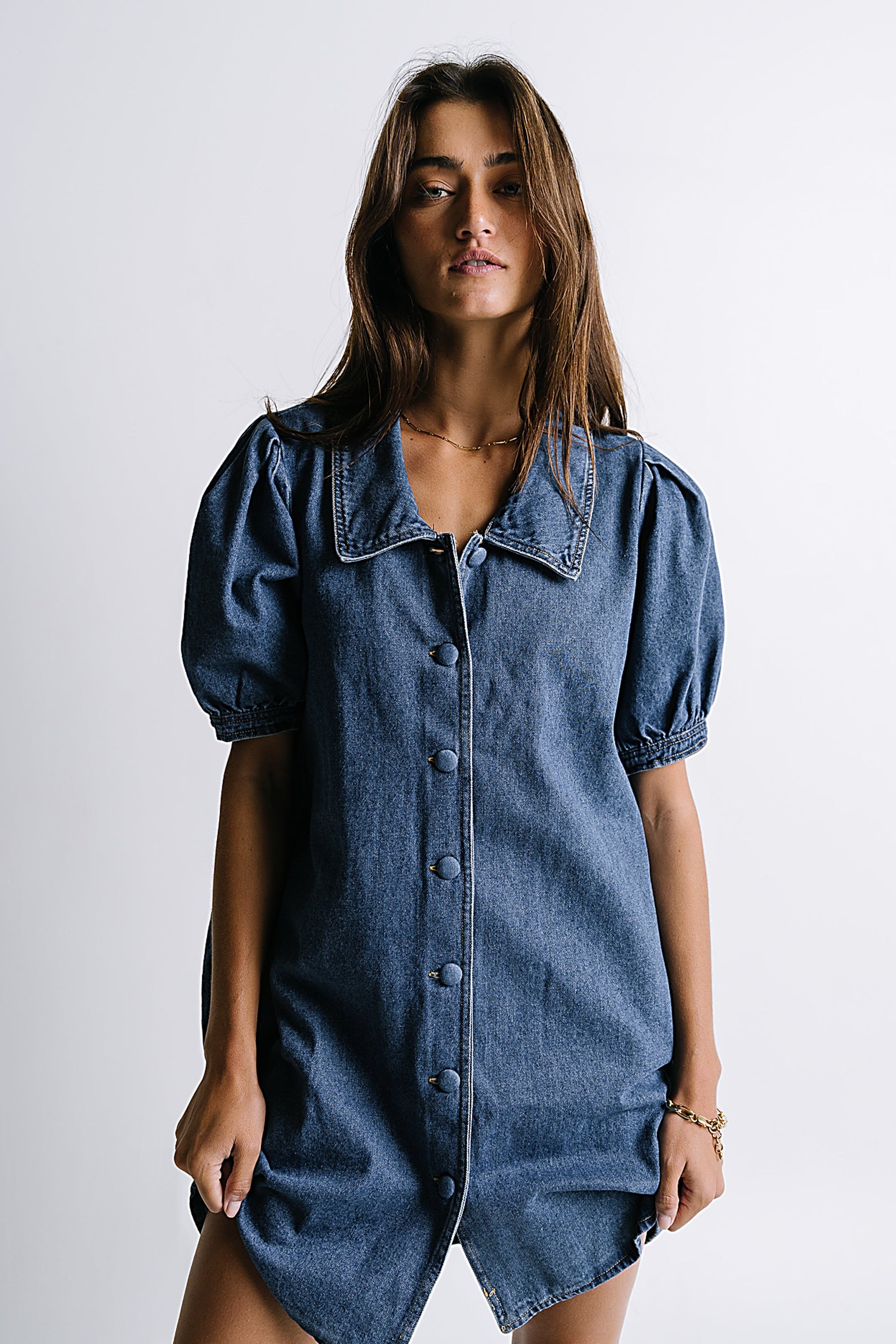 Lola Denim Baby Doll Dress - FINAL SALE
