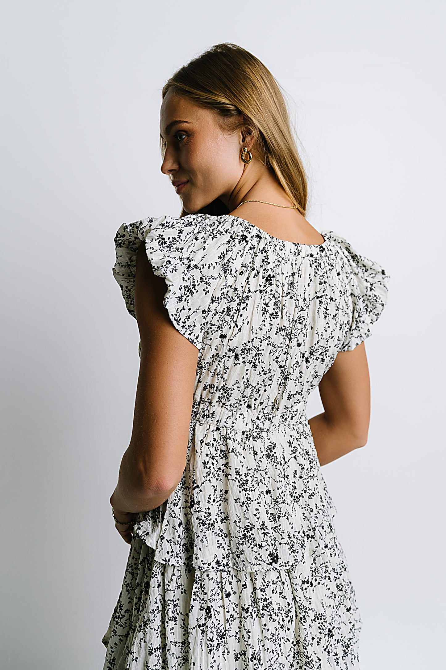 River Ruffle Midi Dress