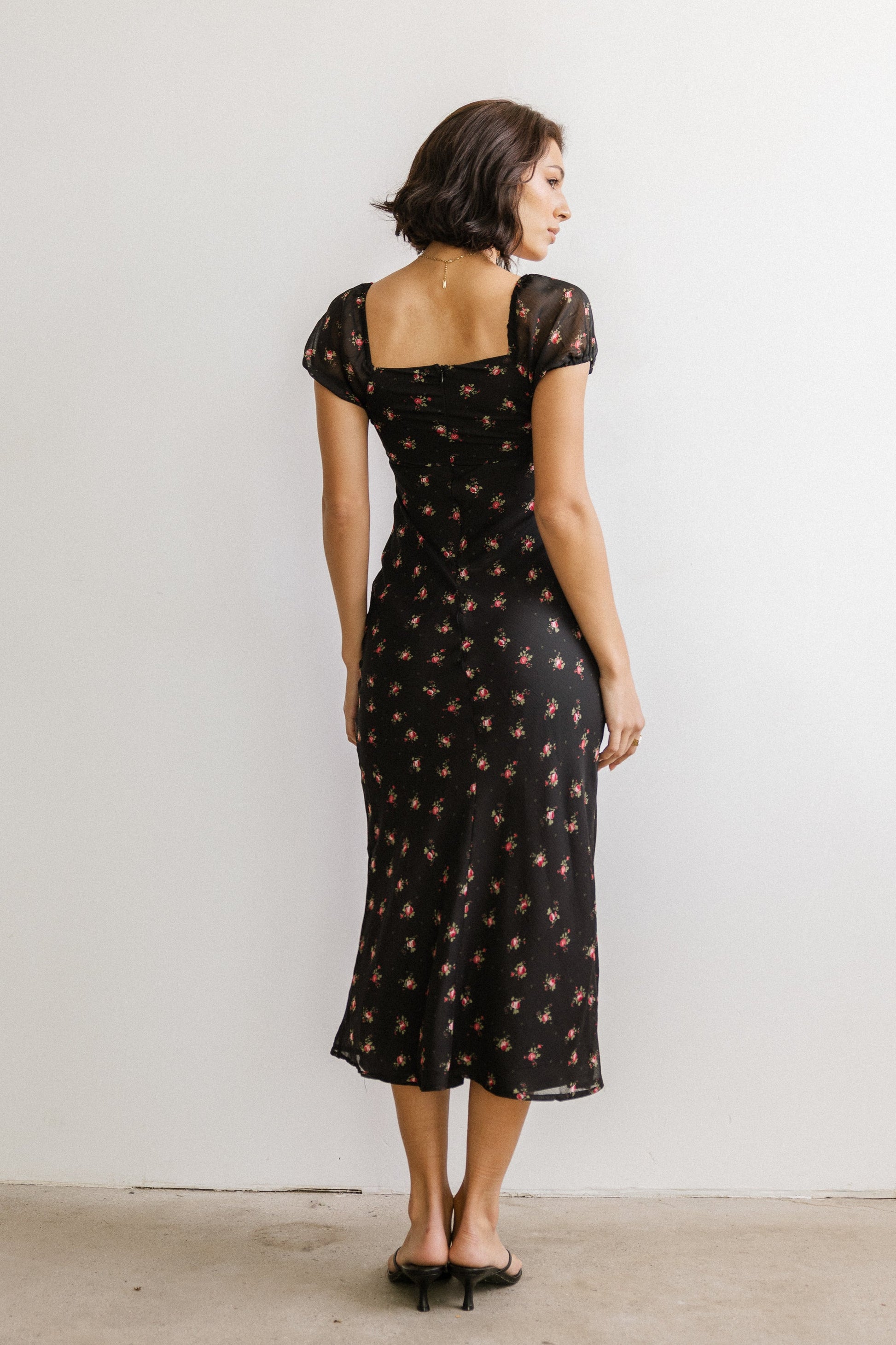 Cammie Floral Maxi Dress in Black - FINAL SALE