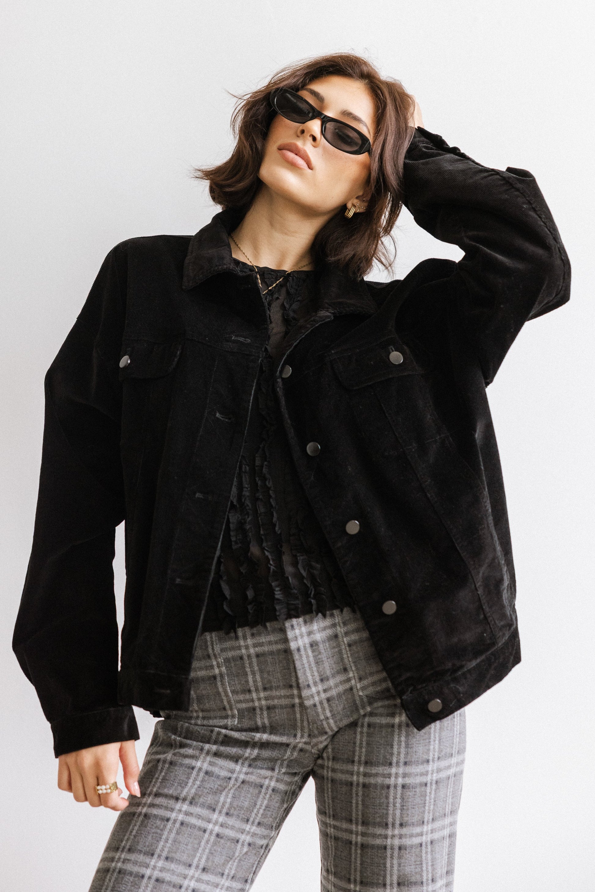 Sarah Corduroy Jacket in Black