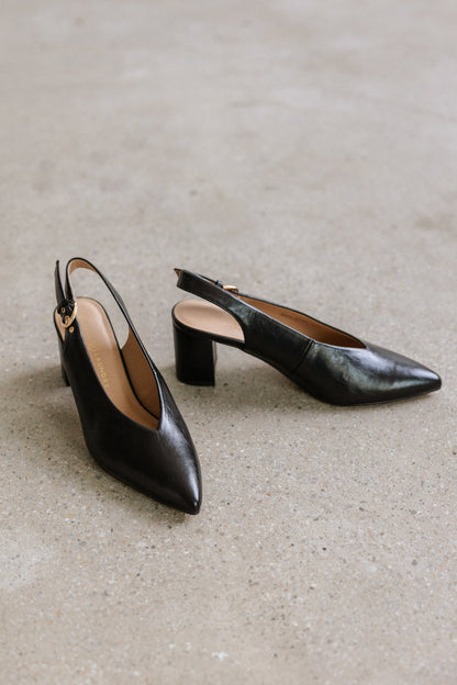 Candice Slingback Heels in Black
