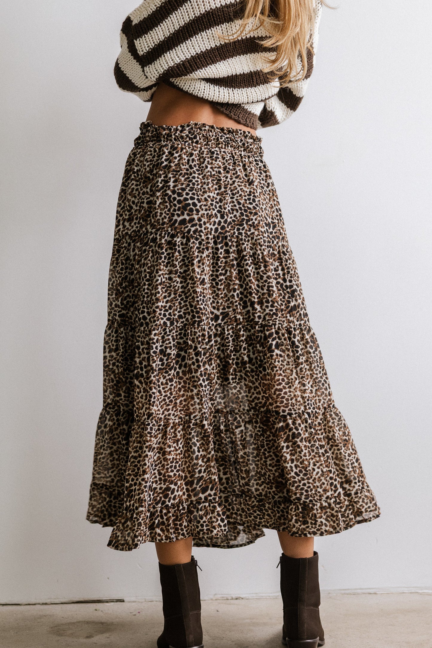 Kayden Leopard Maxi Skirt