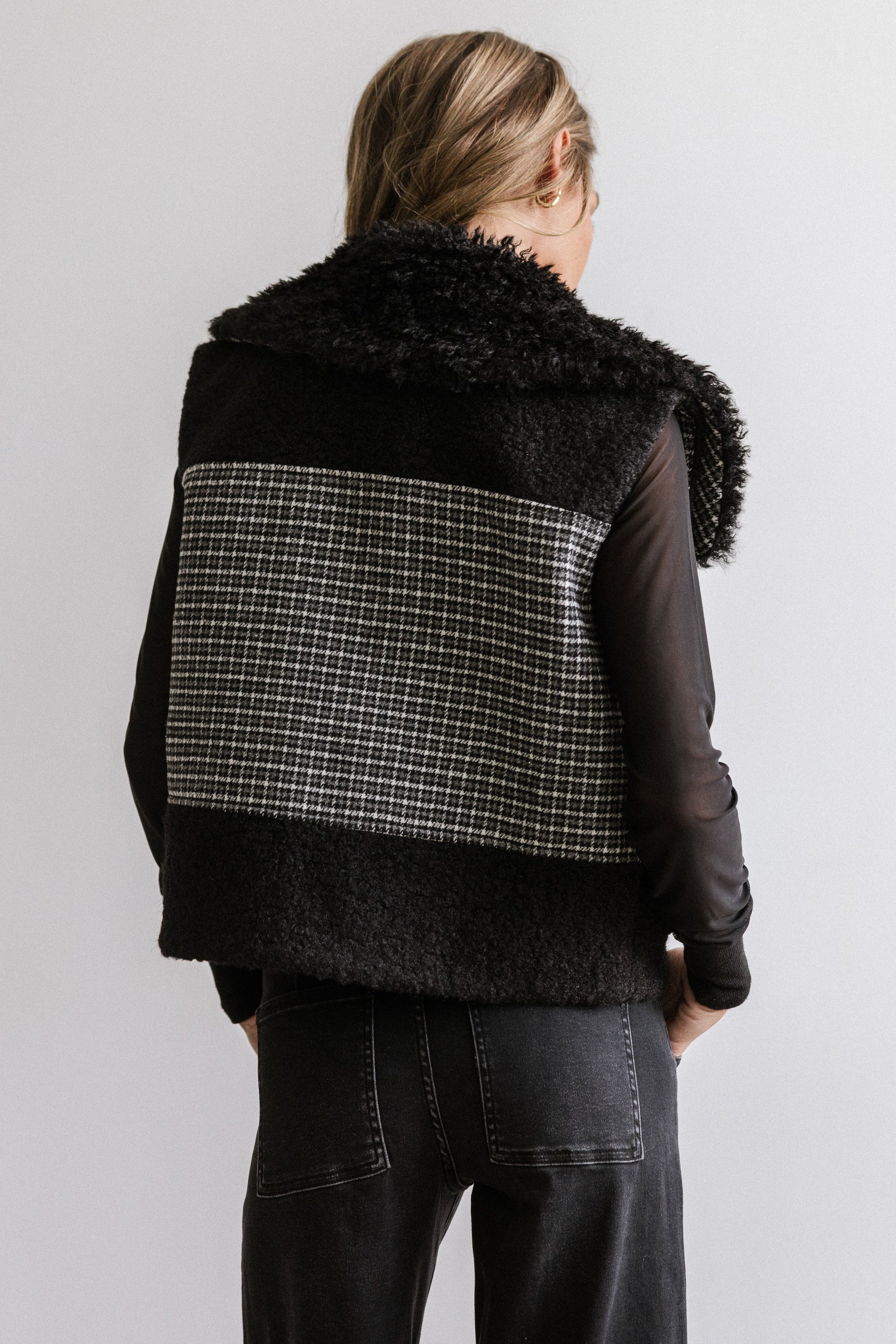 Liv Sherpa Vest in Black - FINAL SALE
