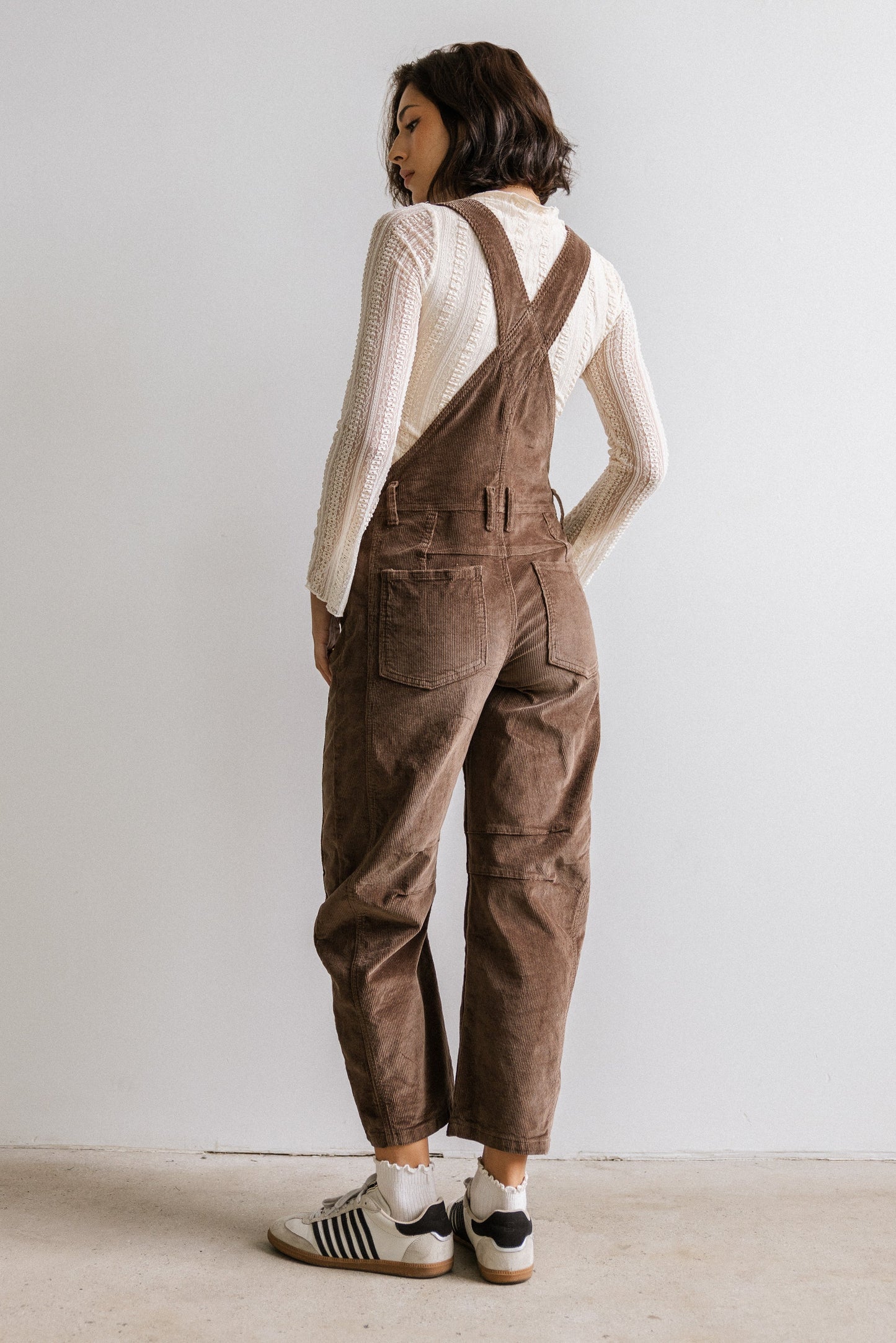Tansy Corduroy Overalls in Brown - FINAL SALE