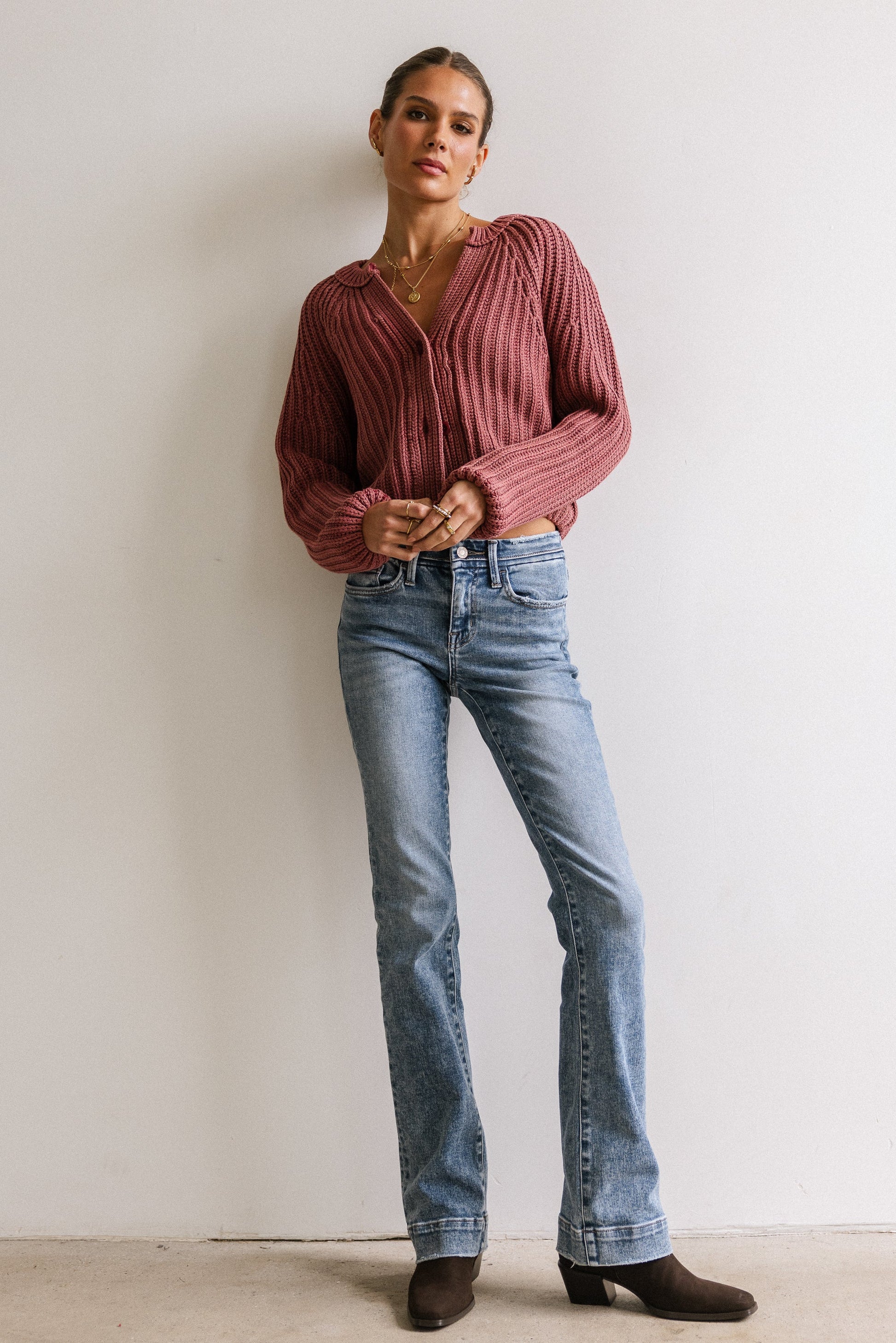 Katie Knit Cardigan in Red - FINAL SALE