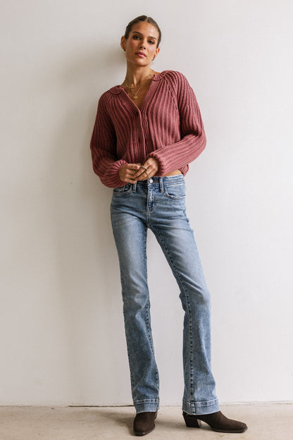 Katie Knit Cardigan in Red - FINAL SALE