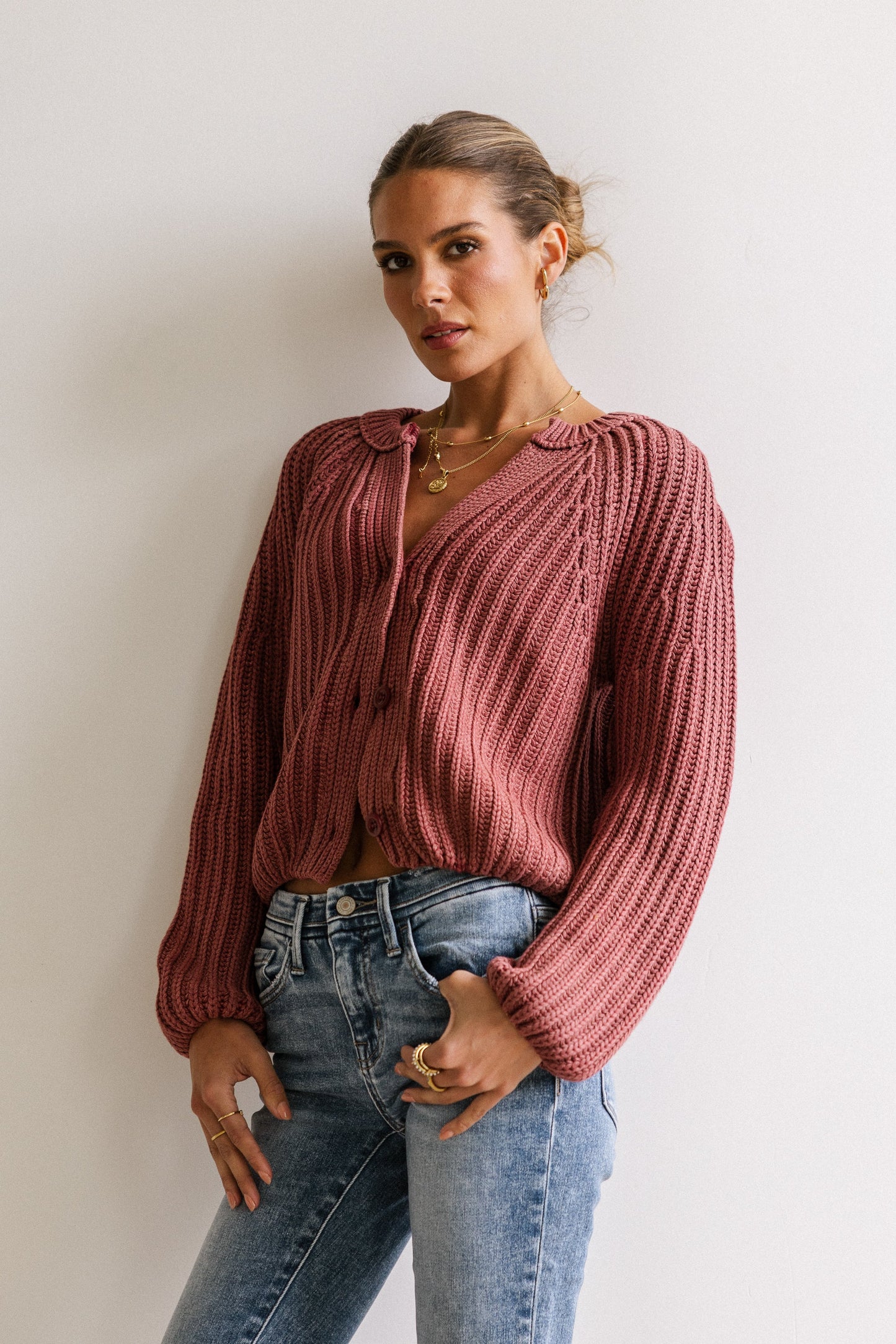 Katie Knit Cardigan in Red - FINAL SALE