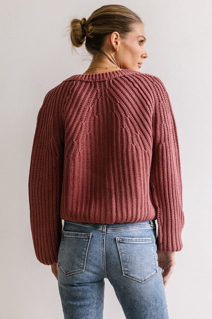 Katie Knit Cardigan in Red - FINAL SALE