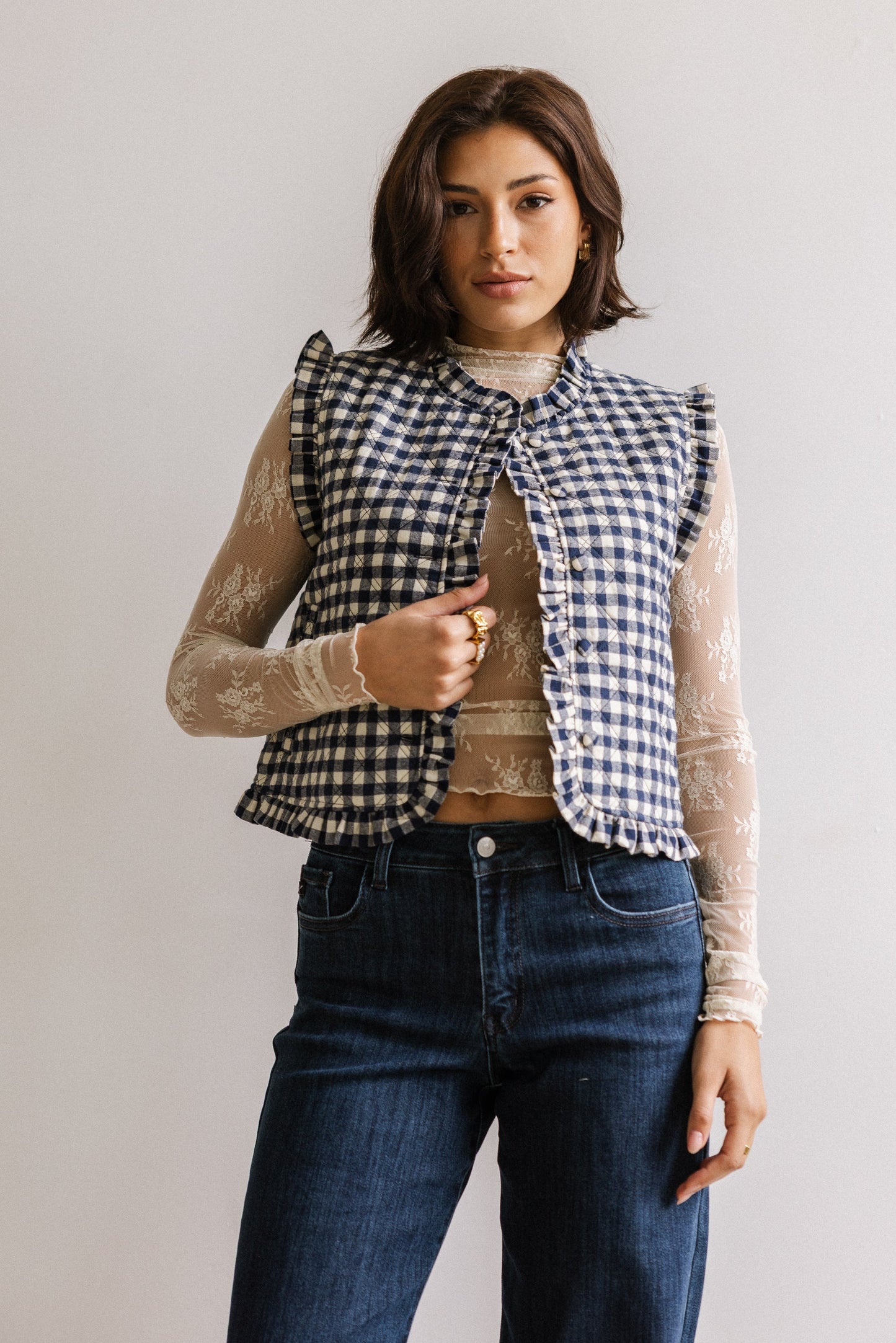 Betsy Gingham Vest - FINAL SALE