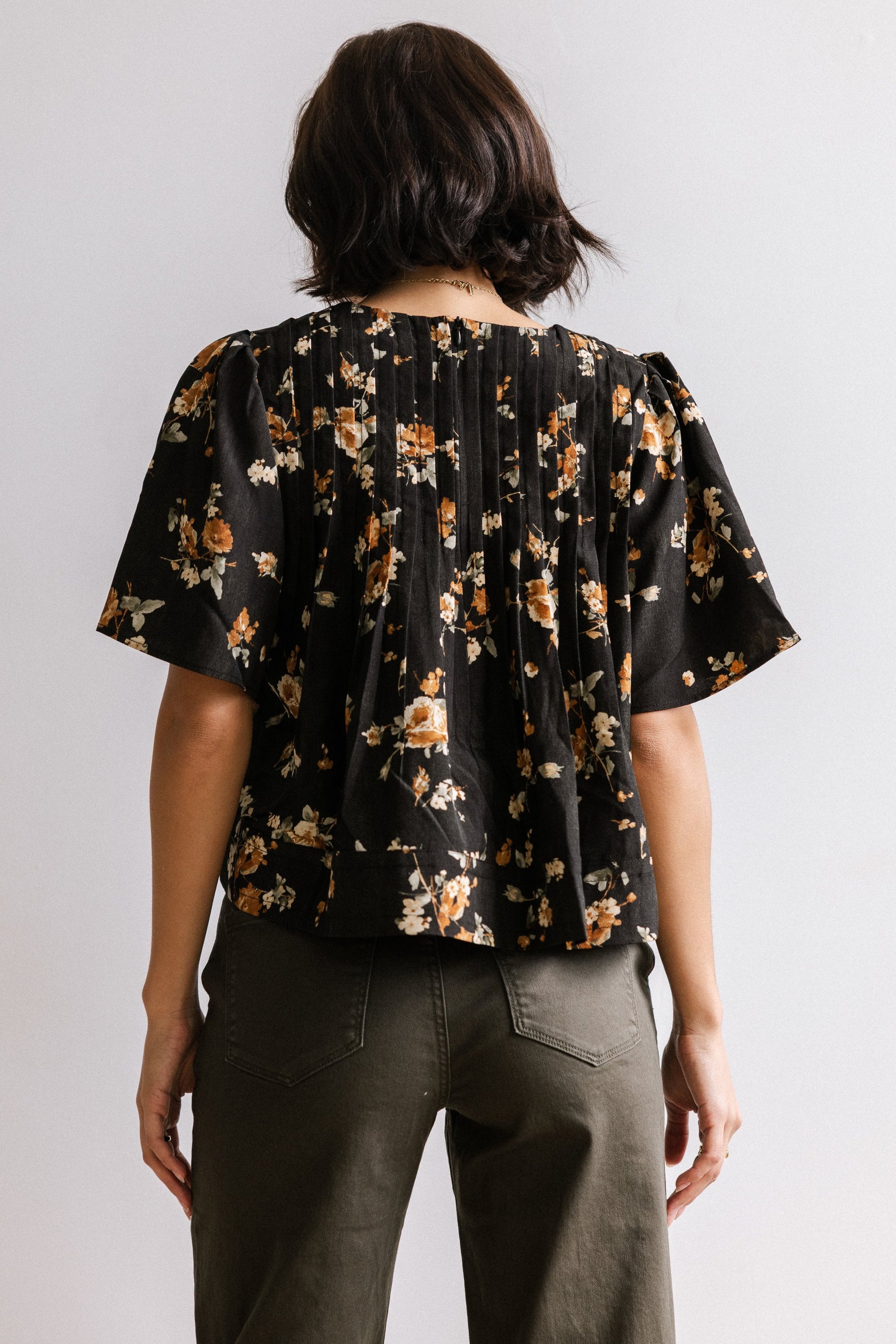 Rose Pleated Blouse
